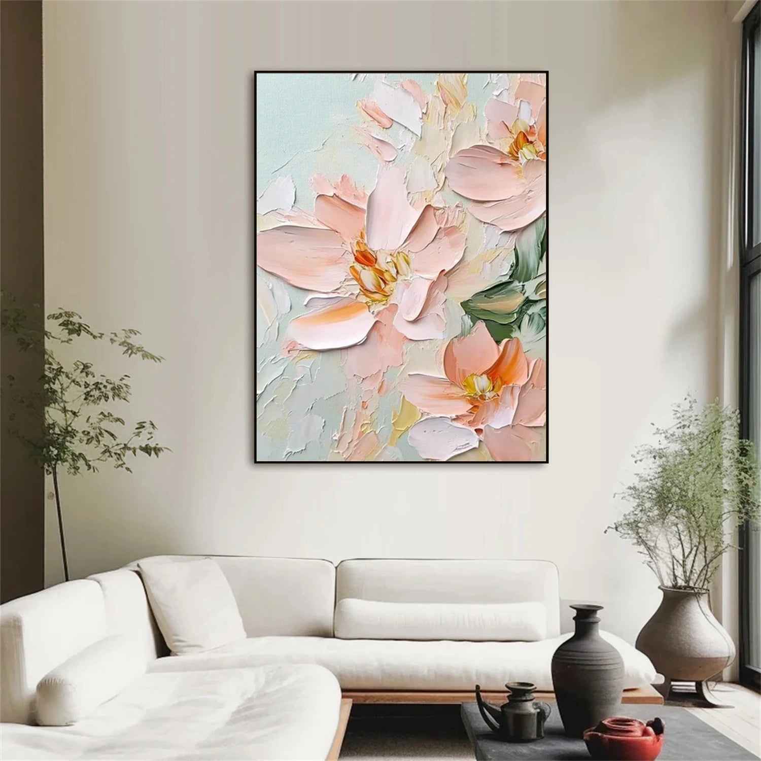 Colorful Tree And Flower Painting #TF088