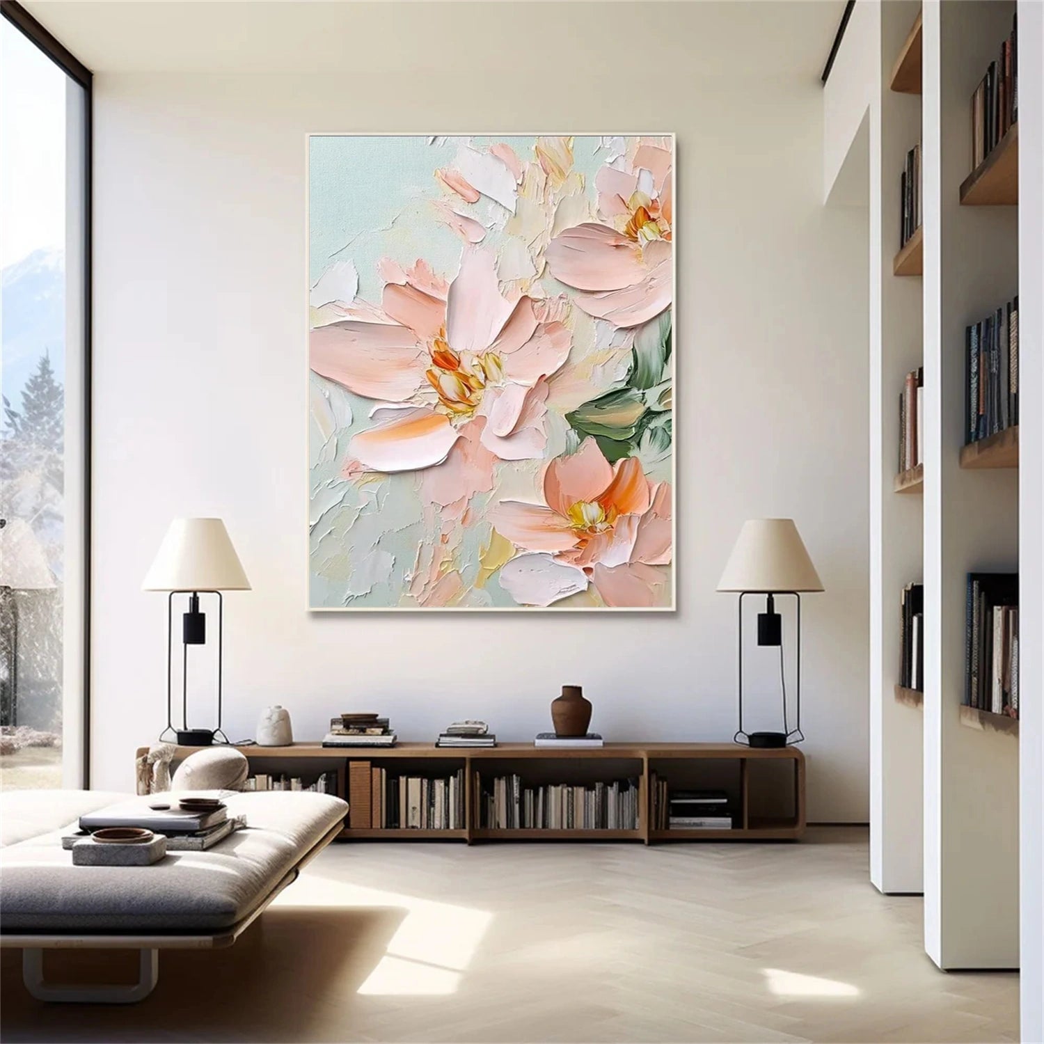 Colorful Tree And Flower Painting #TF088