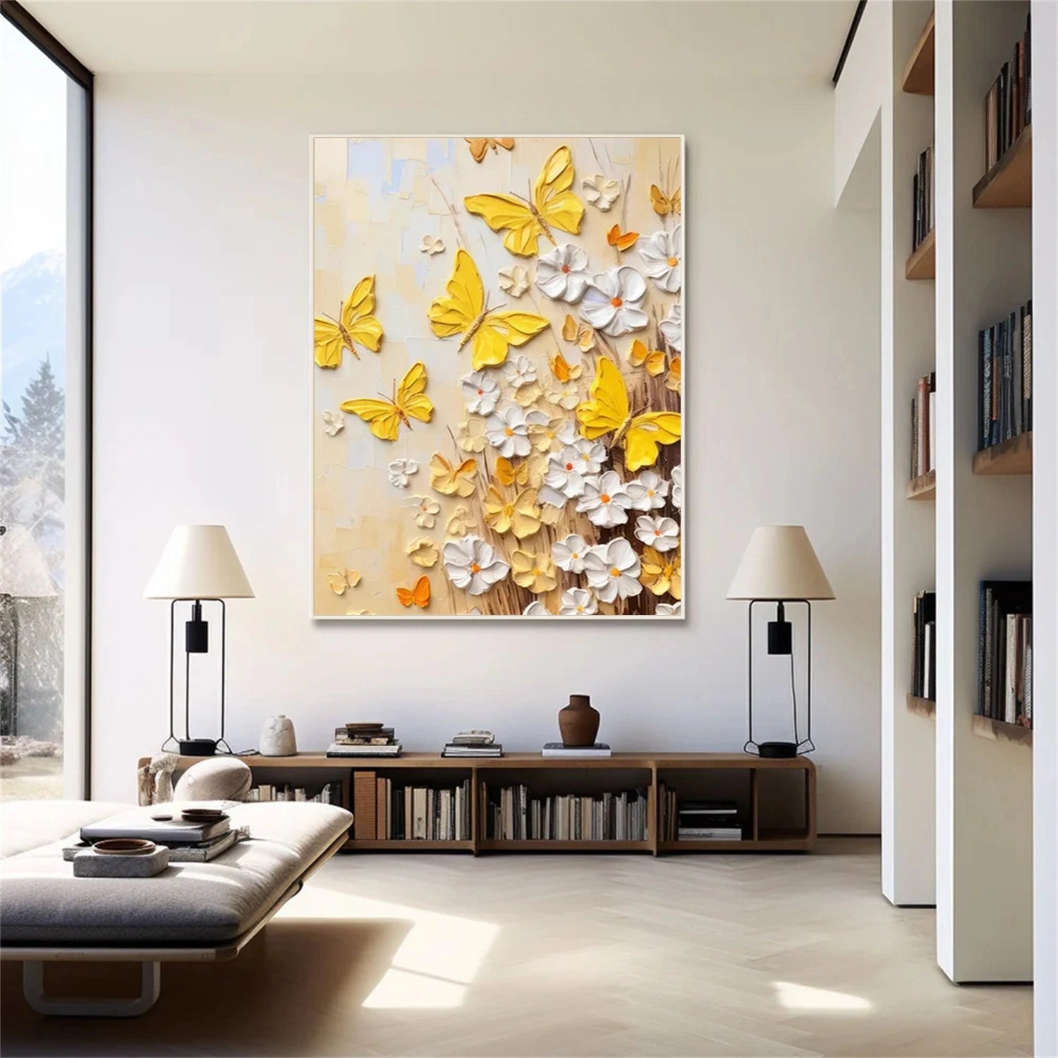 Colorful Tree And Flower Painting #TF092