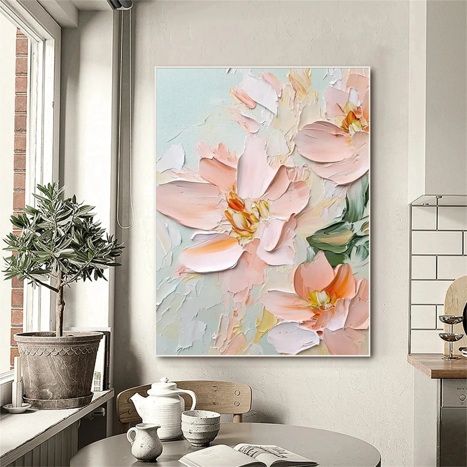 Colorful Tree And Flower Painting #TF088