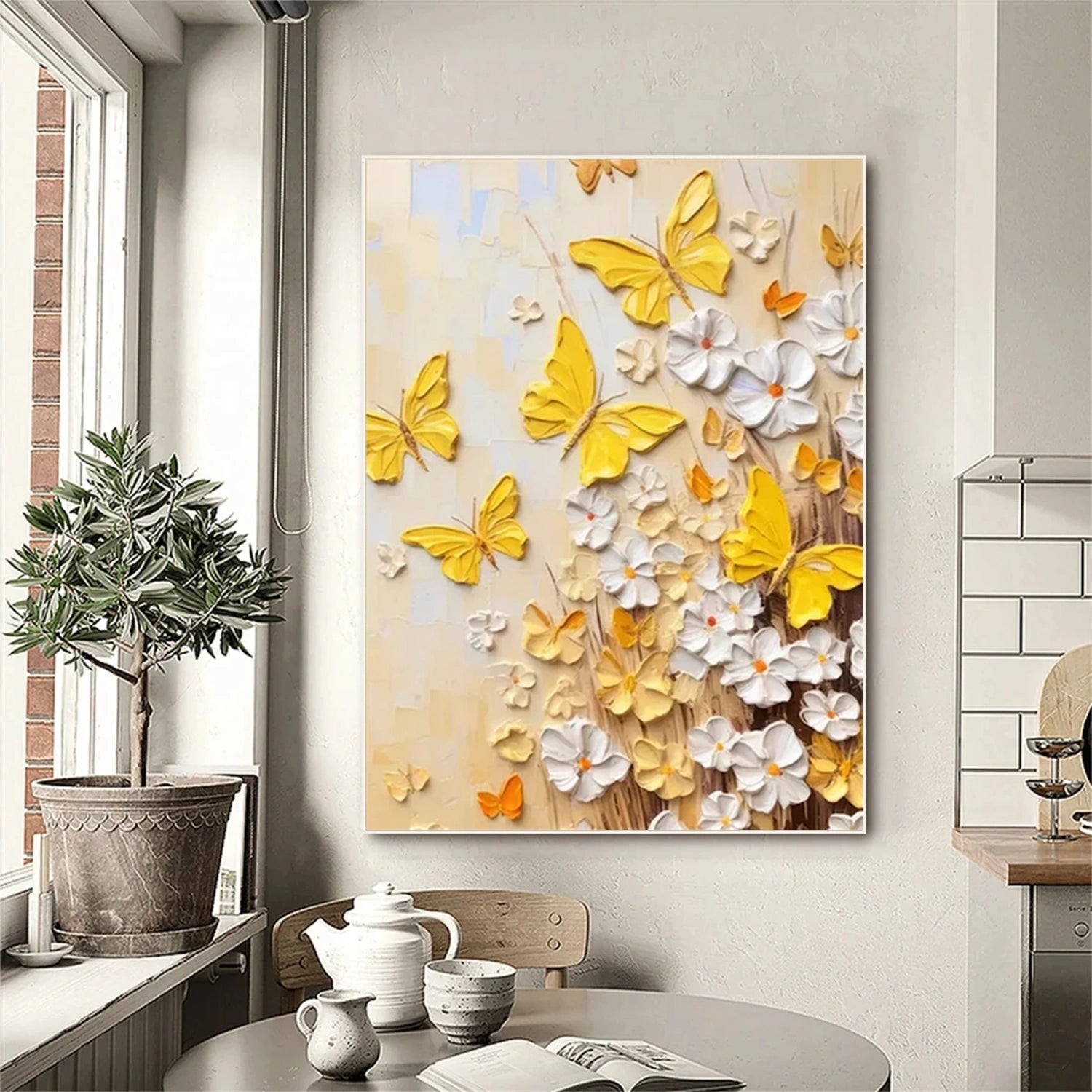 Colorful Tree And Flower Painting #TF092