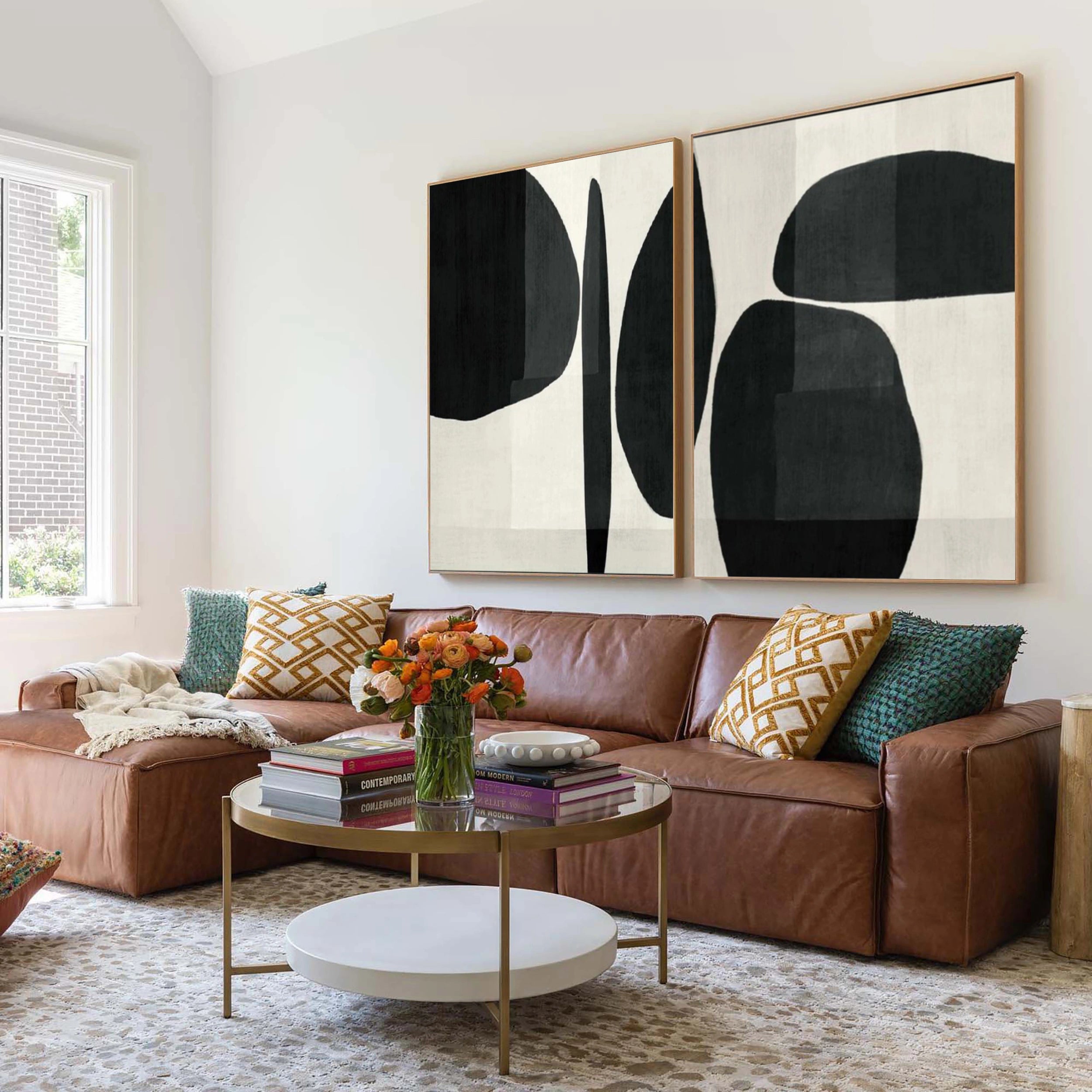 Wabi Sabi Abstract Wall Art Set of 2 #WA121