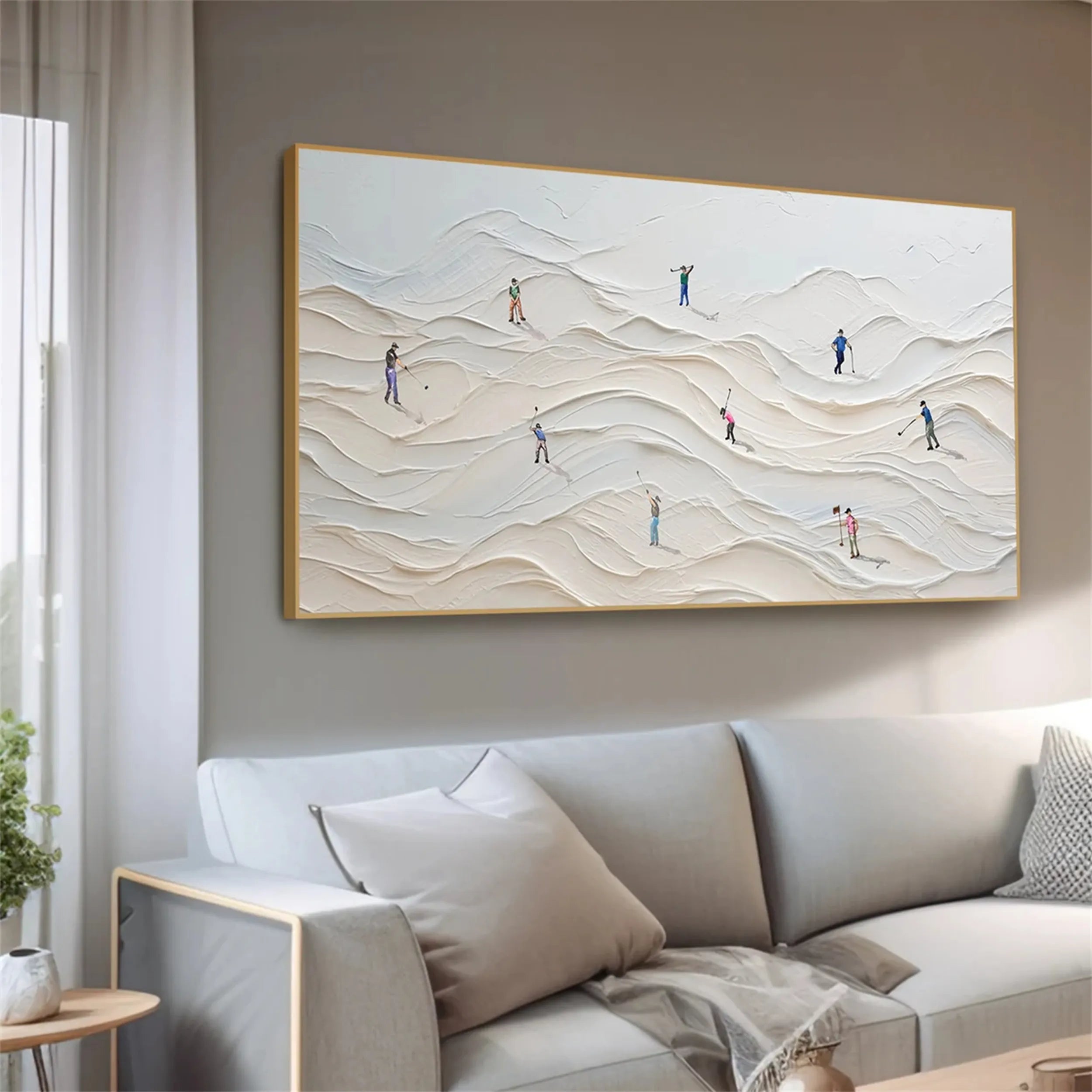 White Textured Minimalist Wall Art #WT151