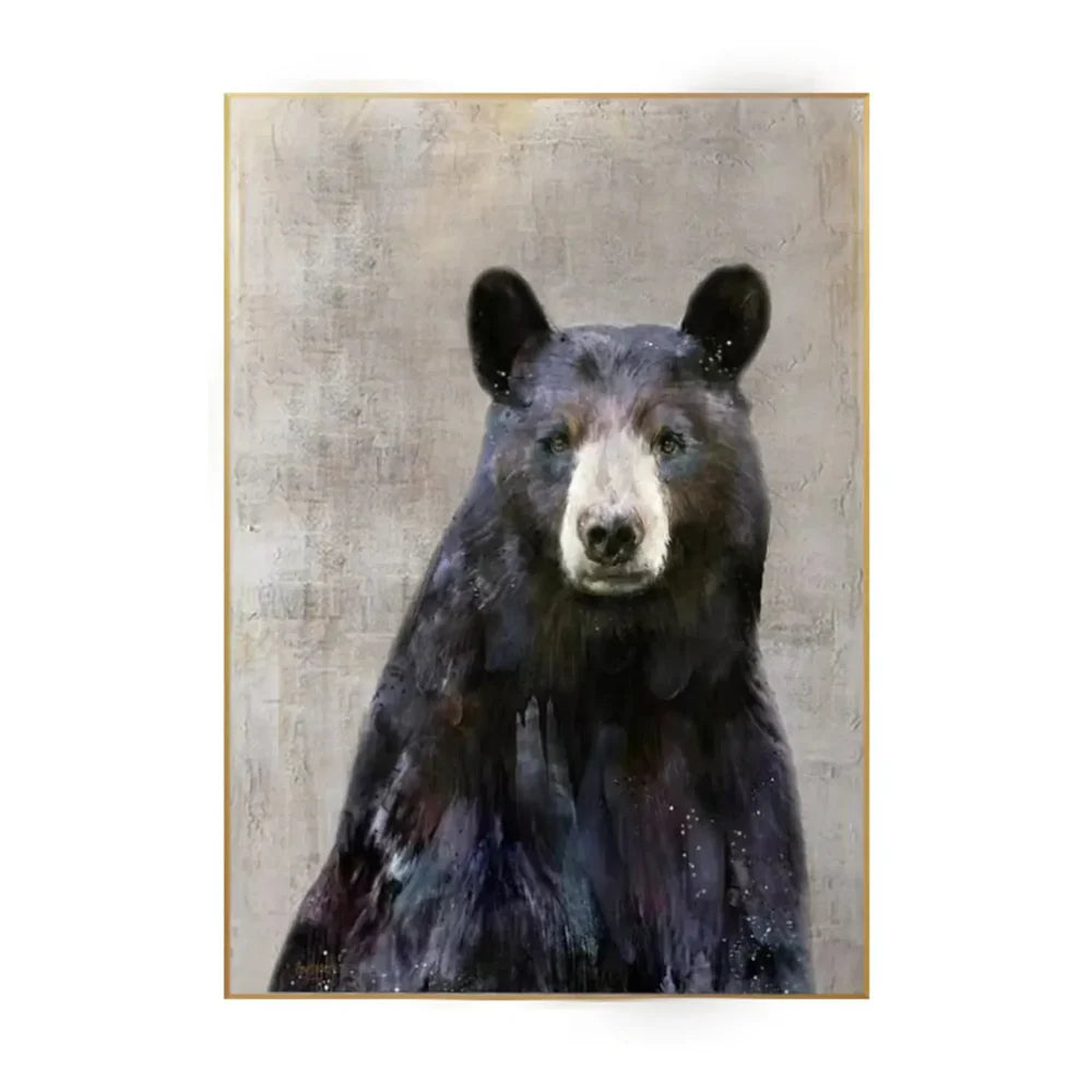 Abstract Animal Art Bear Texture Wall Art #AT003