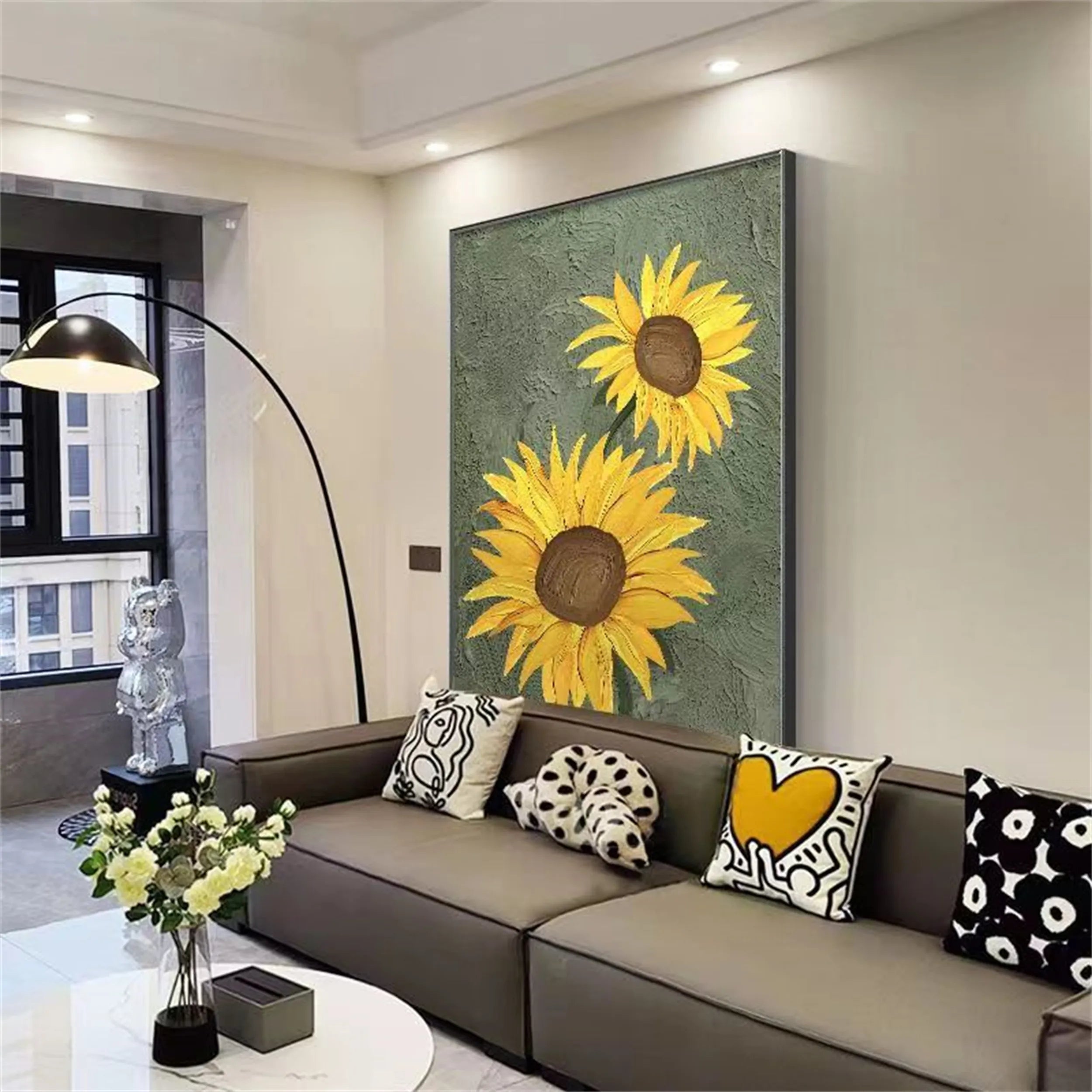 Colorful Tree And Flower Painting #TF067