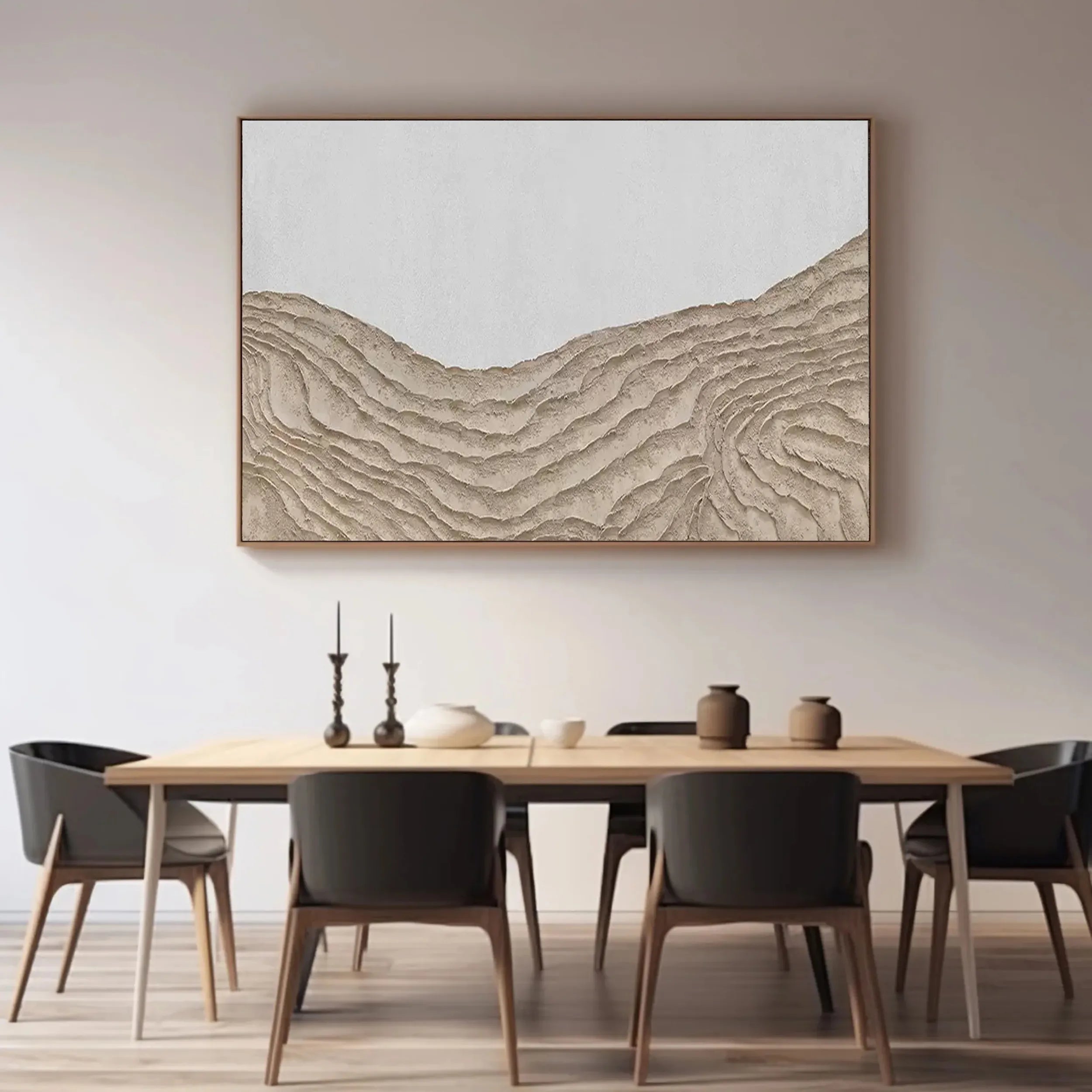 White Textured Minimalist Wall Art #WT099