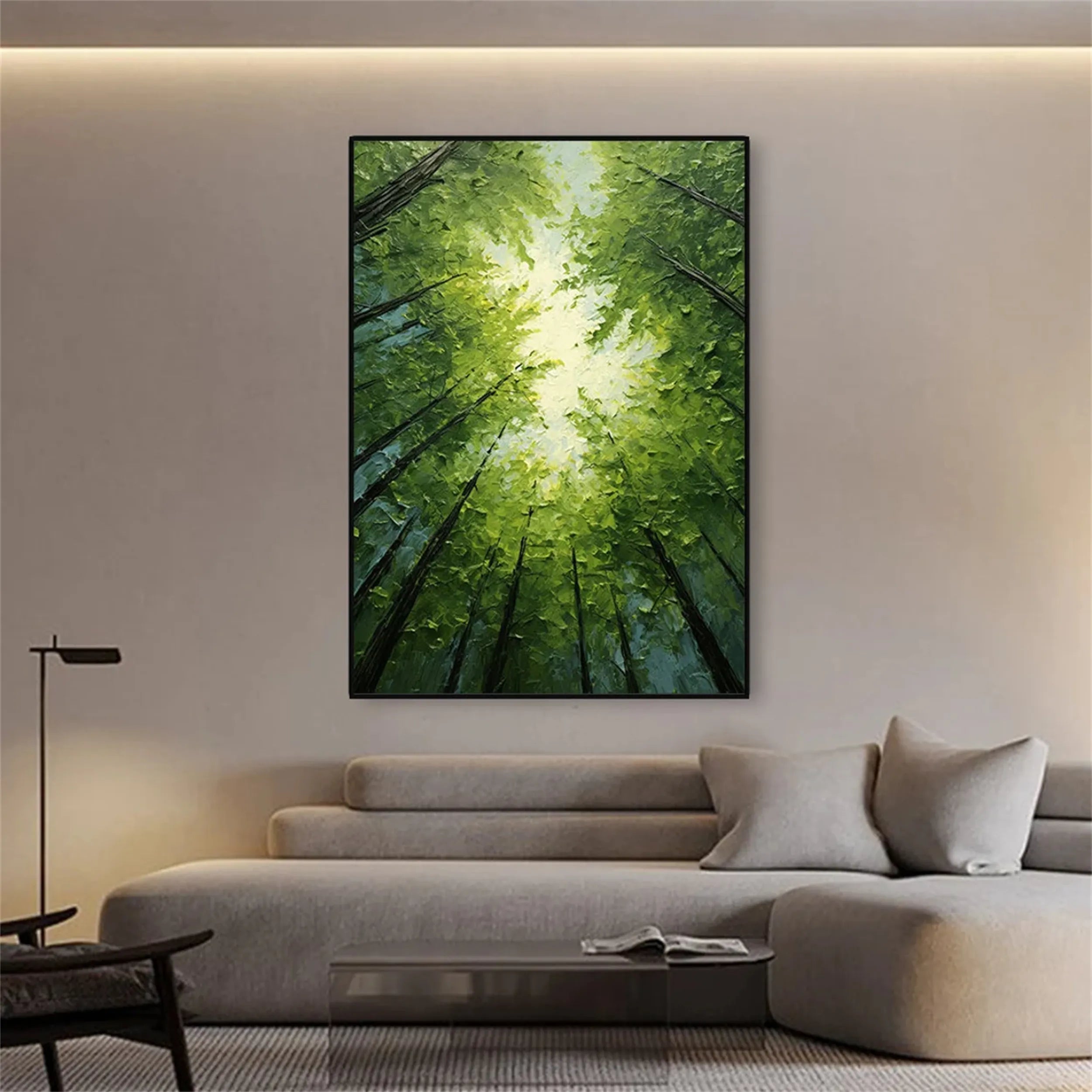 Green Textured Minimalist Wall Art #GT031