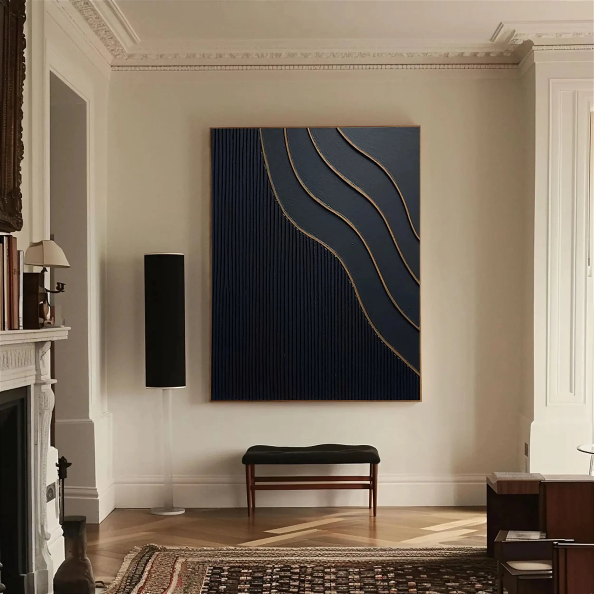 Black Textured Minimalist Wall Art #BT060