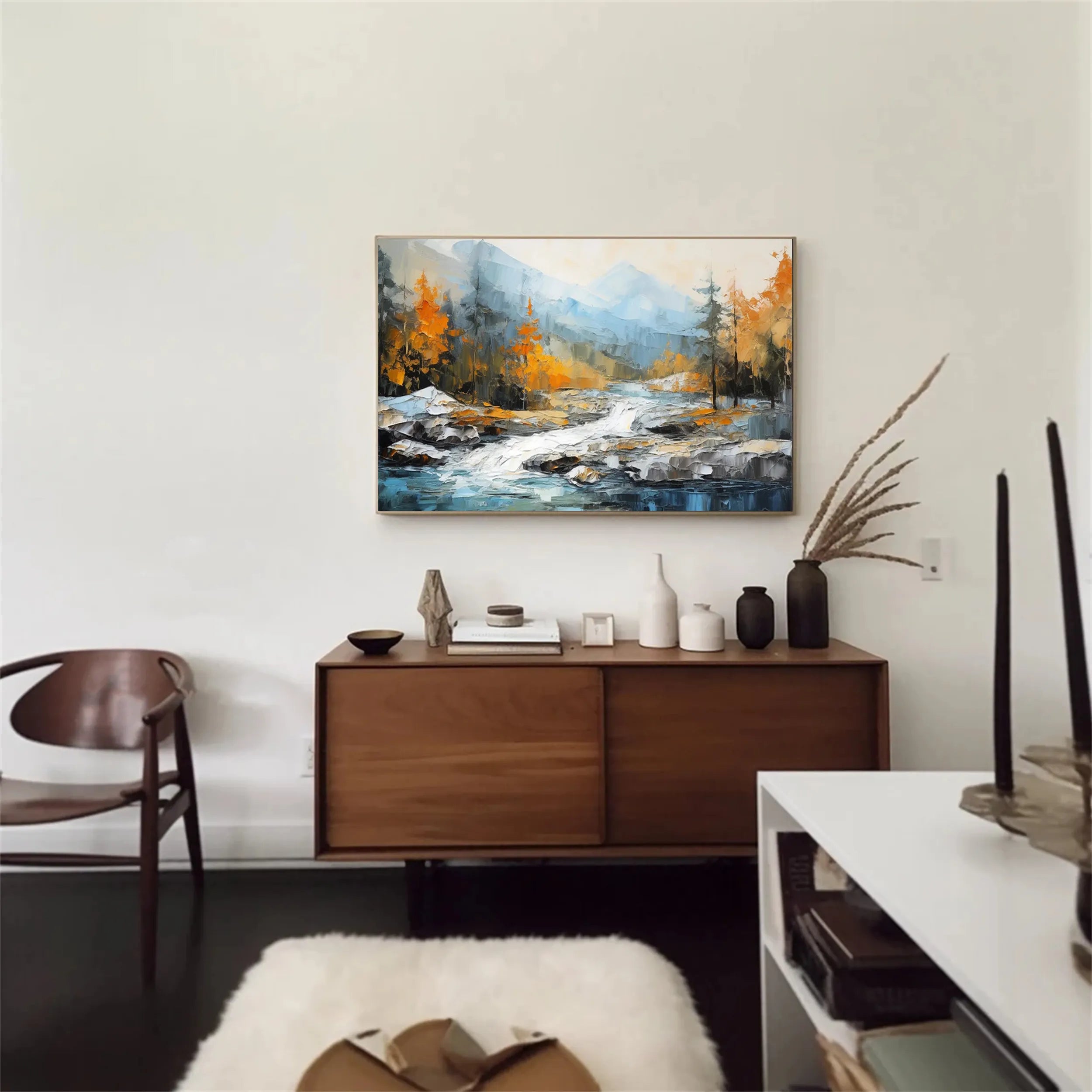 Colorful Tree And Flower Painting #TF037