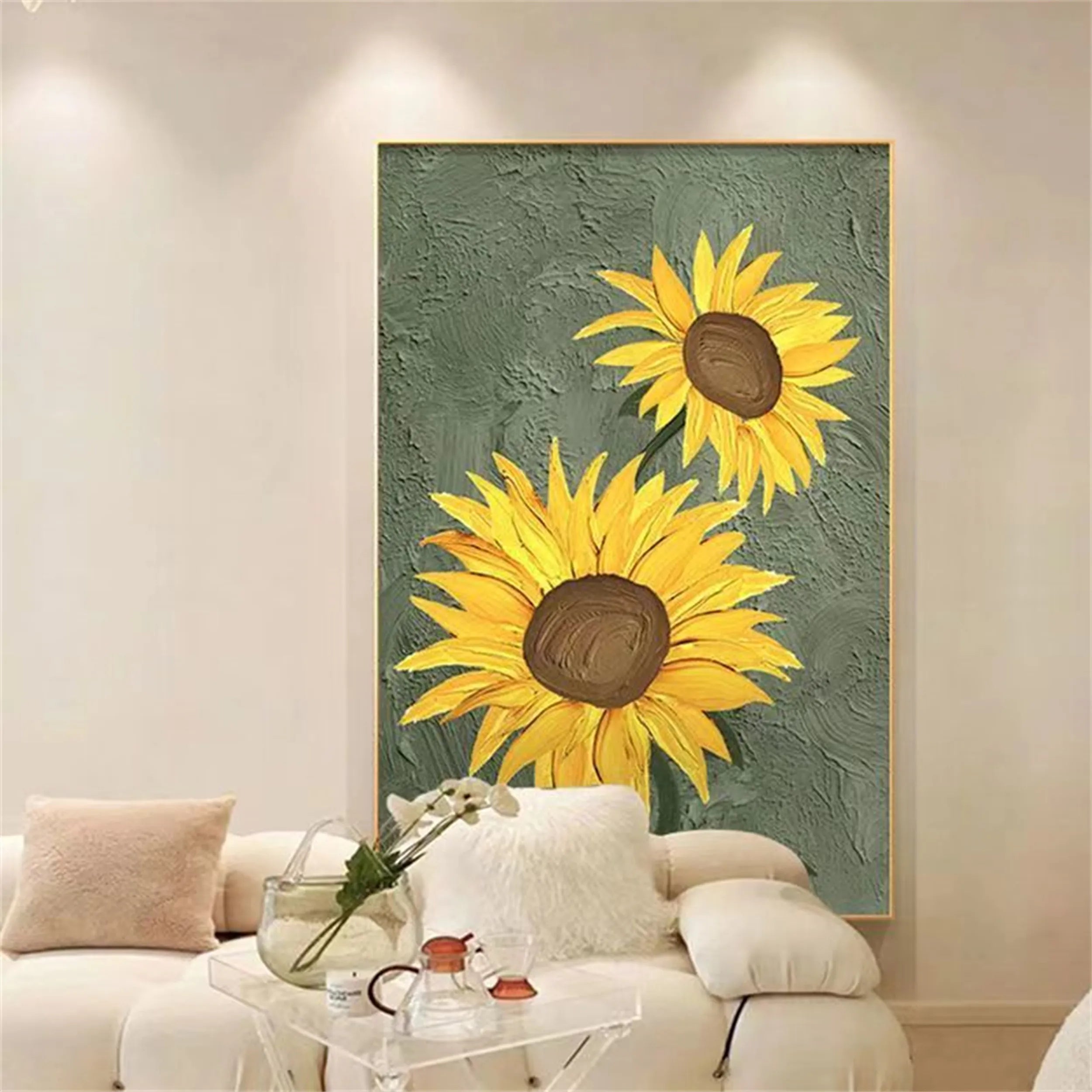 Colorful Tree And Flower Painting #TF067