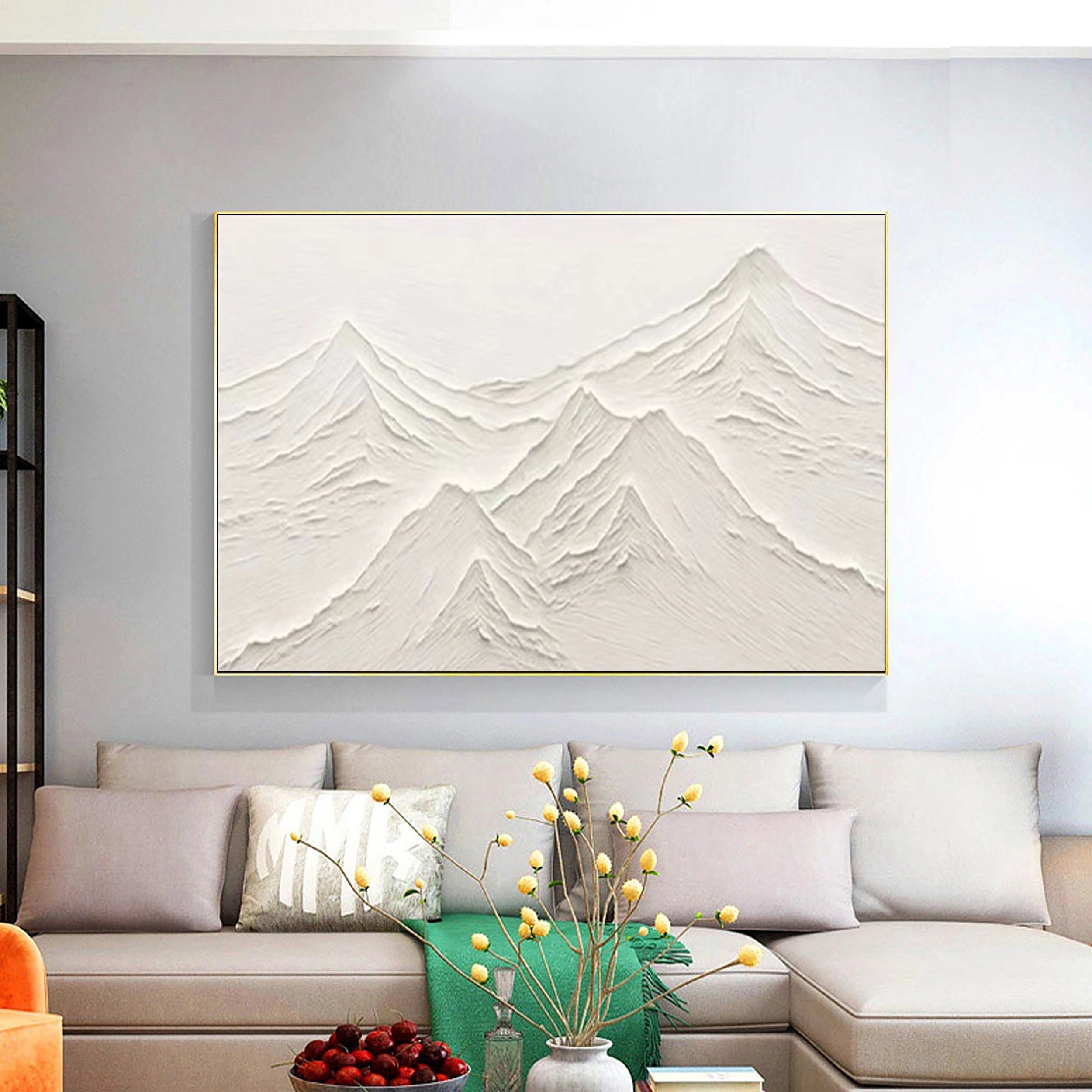 White Textured Minimalist Wall Art #WT055
