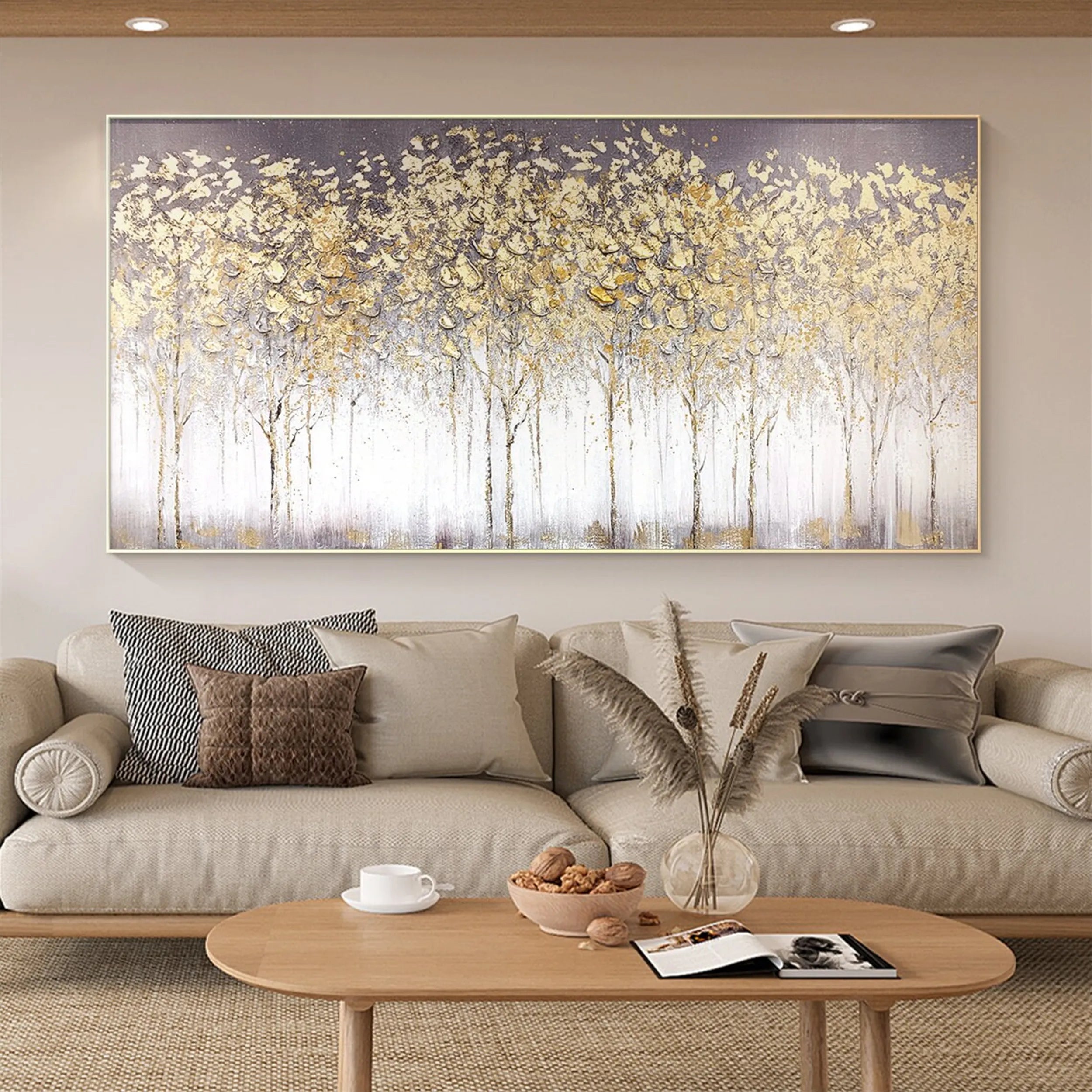 Colorful Tree And Flower Painting #TF028