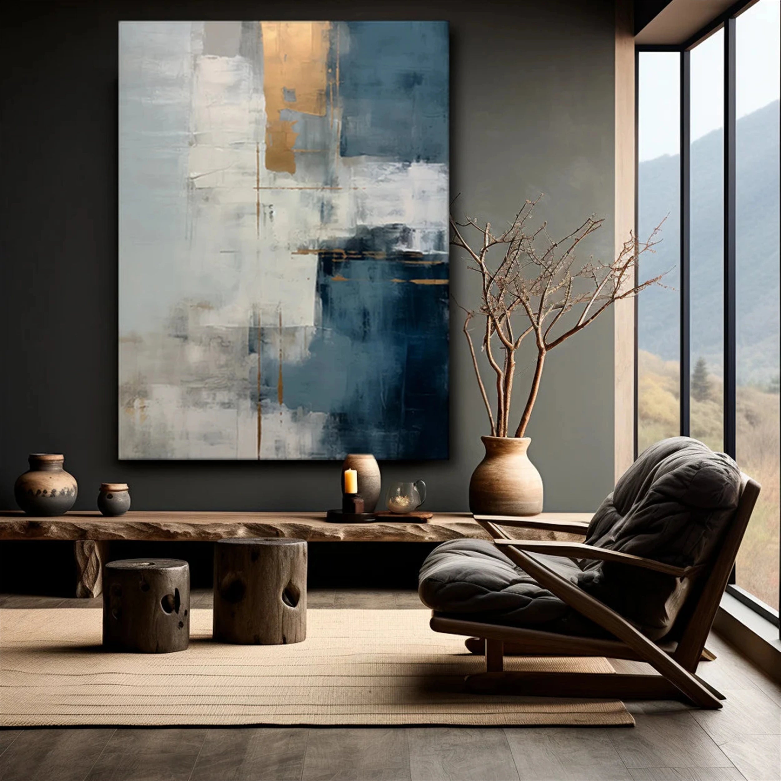 Wabi Sabi Abstract Wall Art #WA106