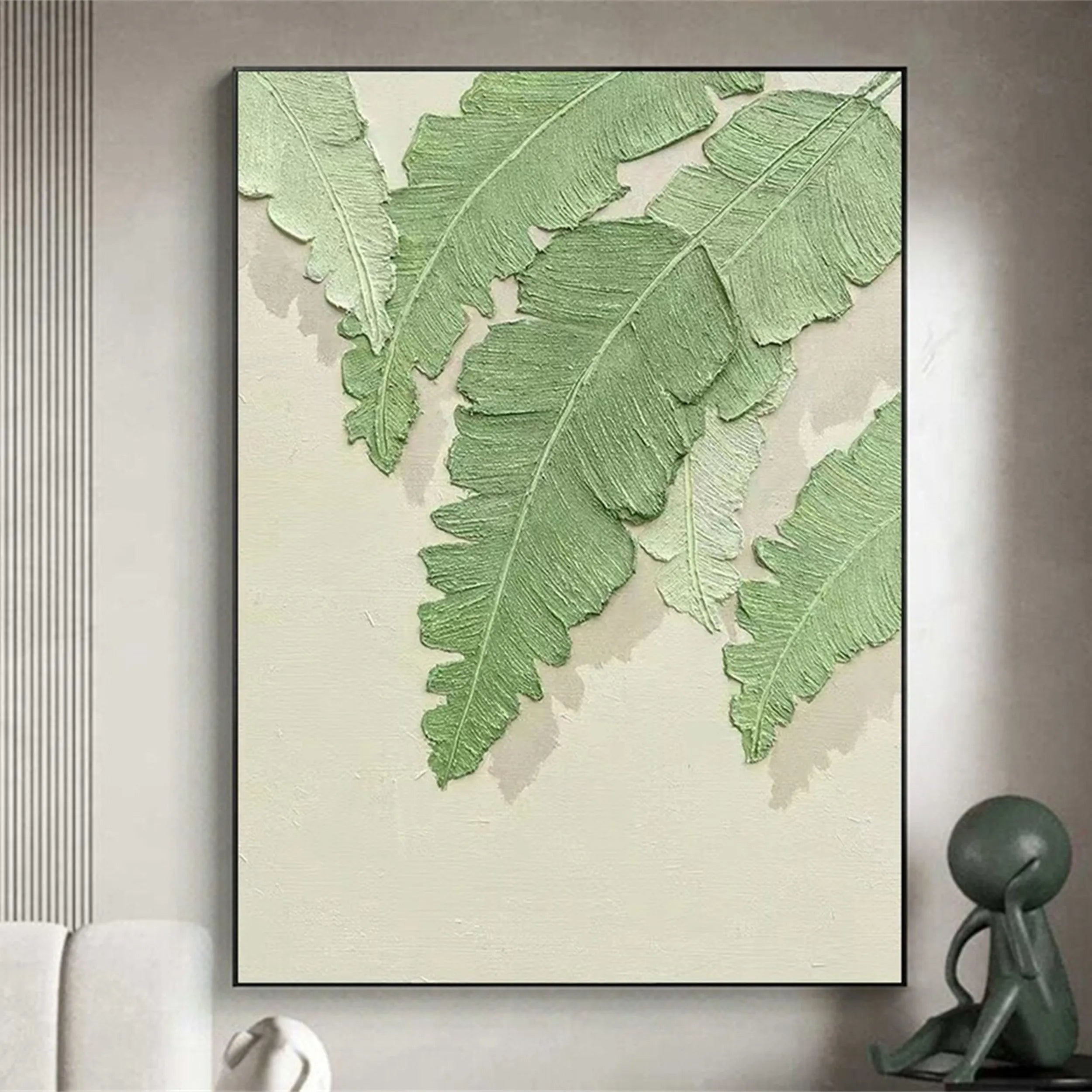 Green Textured Minimalist Wall Art #GT037