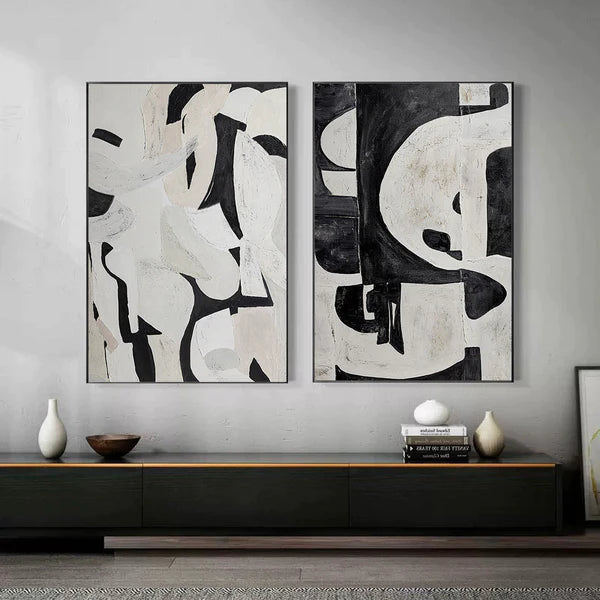 Wabi Sabi Abstract Wall Art Set of 2 #WA045