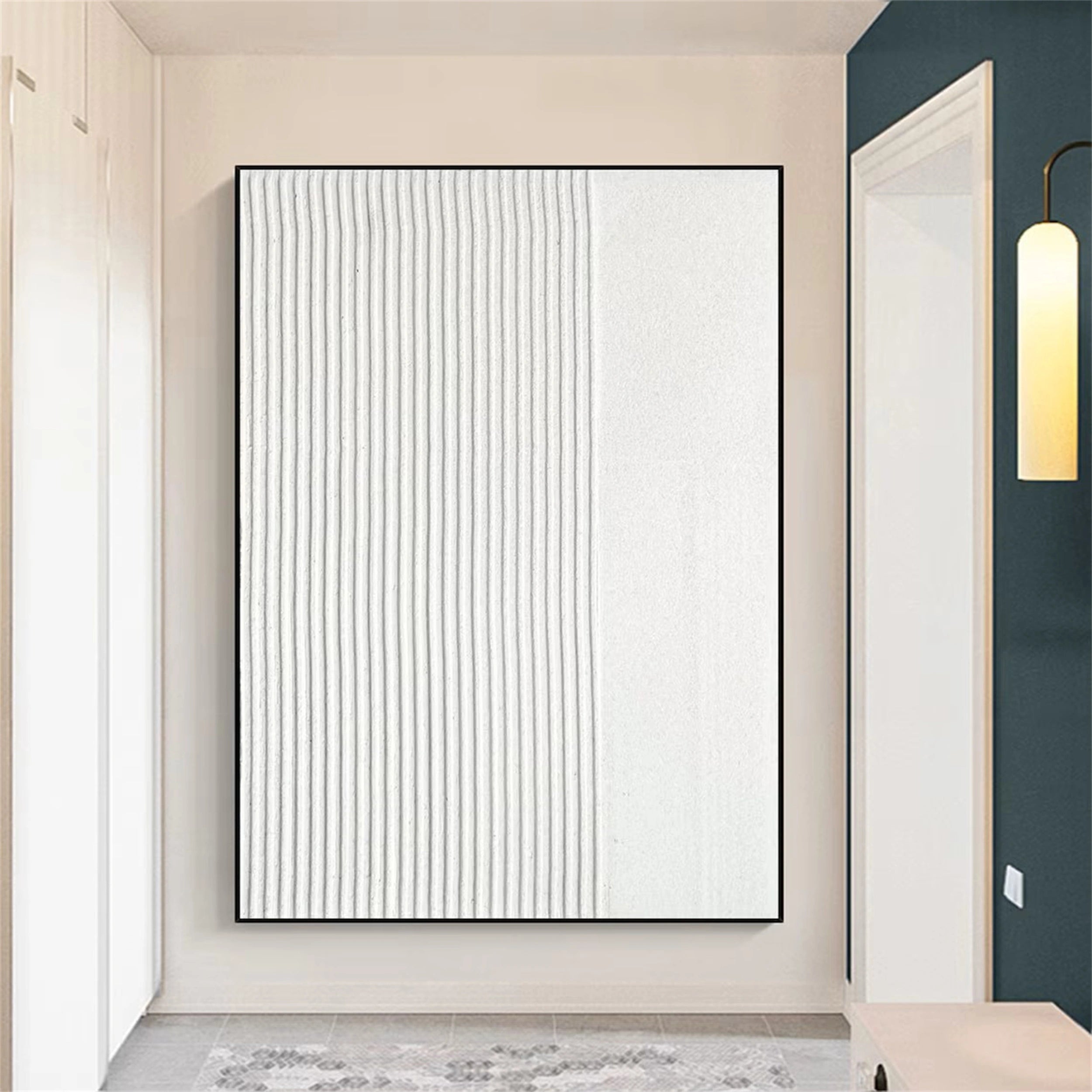 White Textured Minimalist Wall Art #WT079