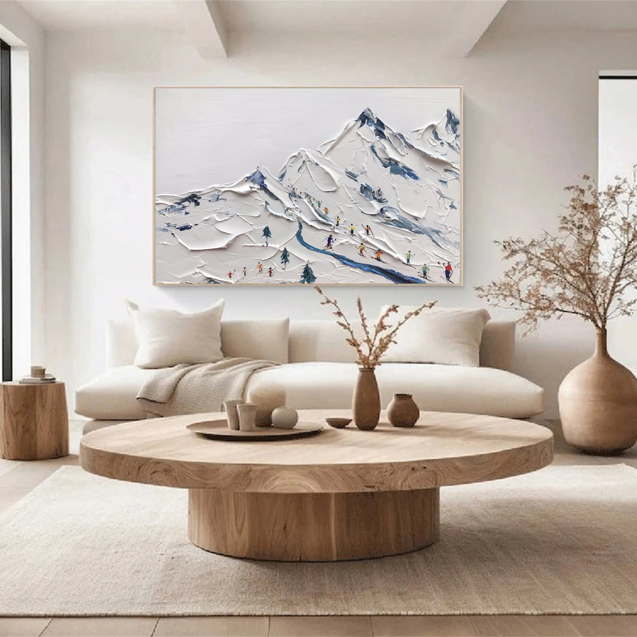 White Textured Minimalist Wall Art #WT161