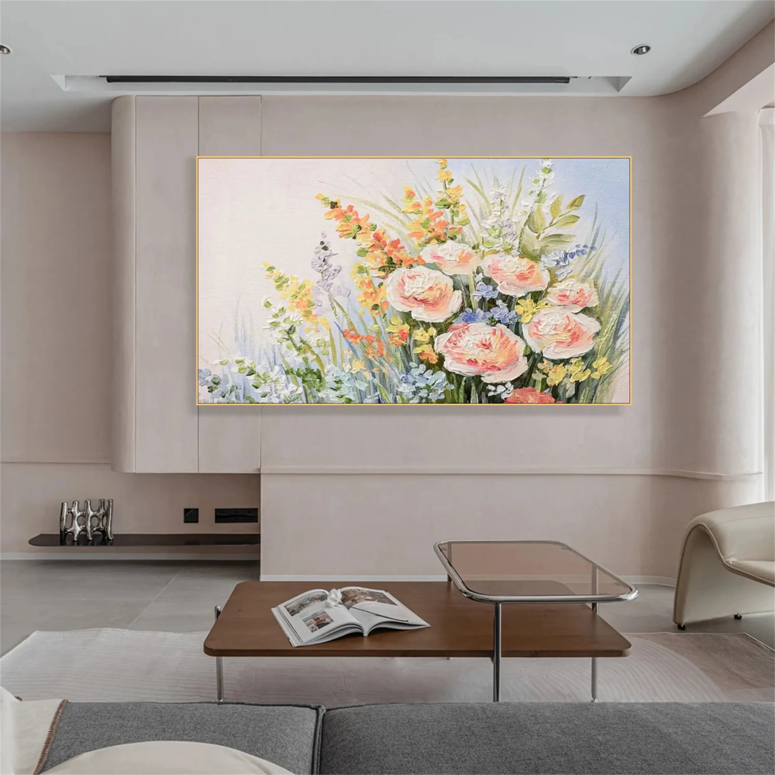 Colorful Tree And Flower Painting #TF014