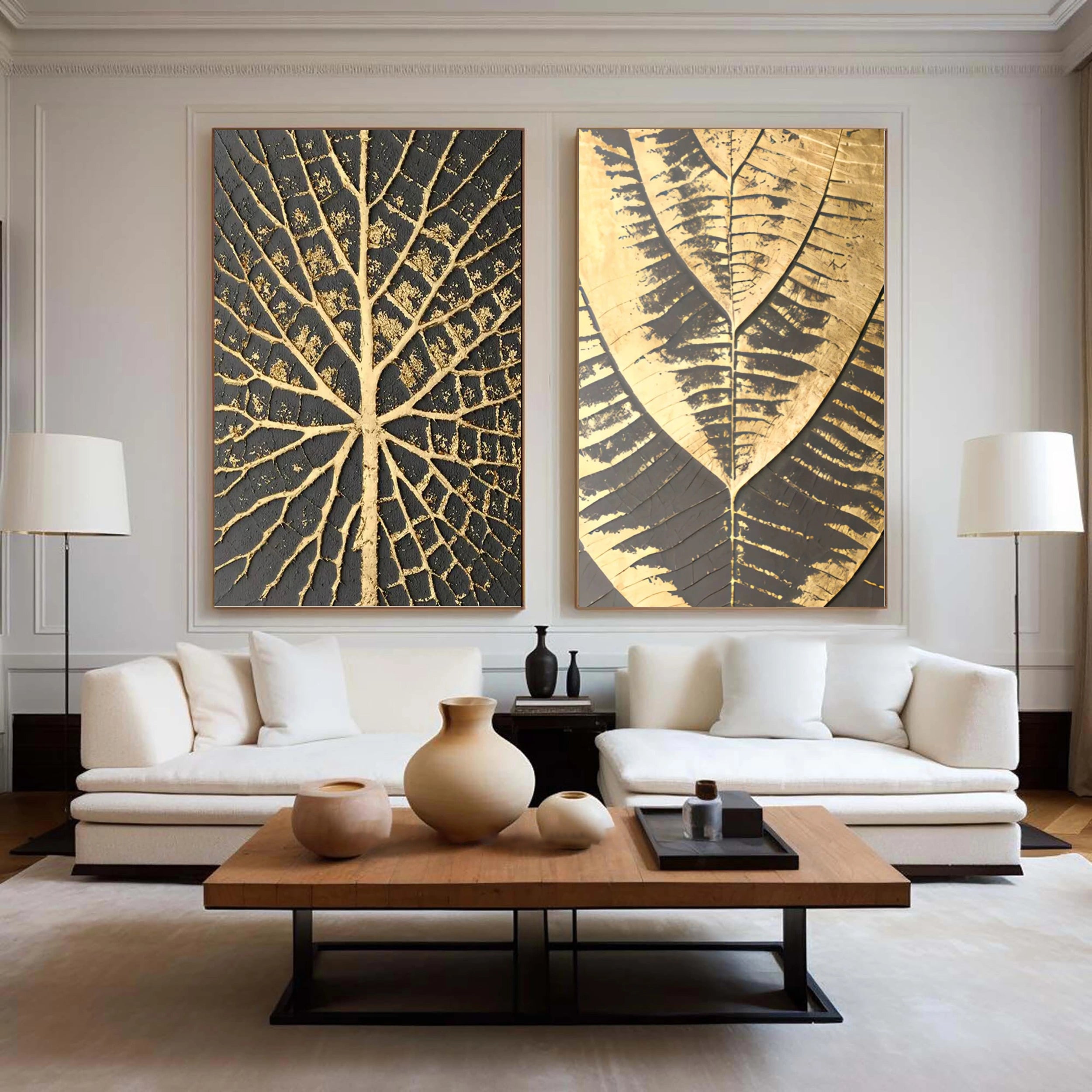 Wabi Sabi Abstract Wall Art Set of 2 #WA059