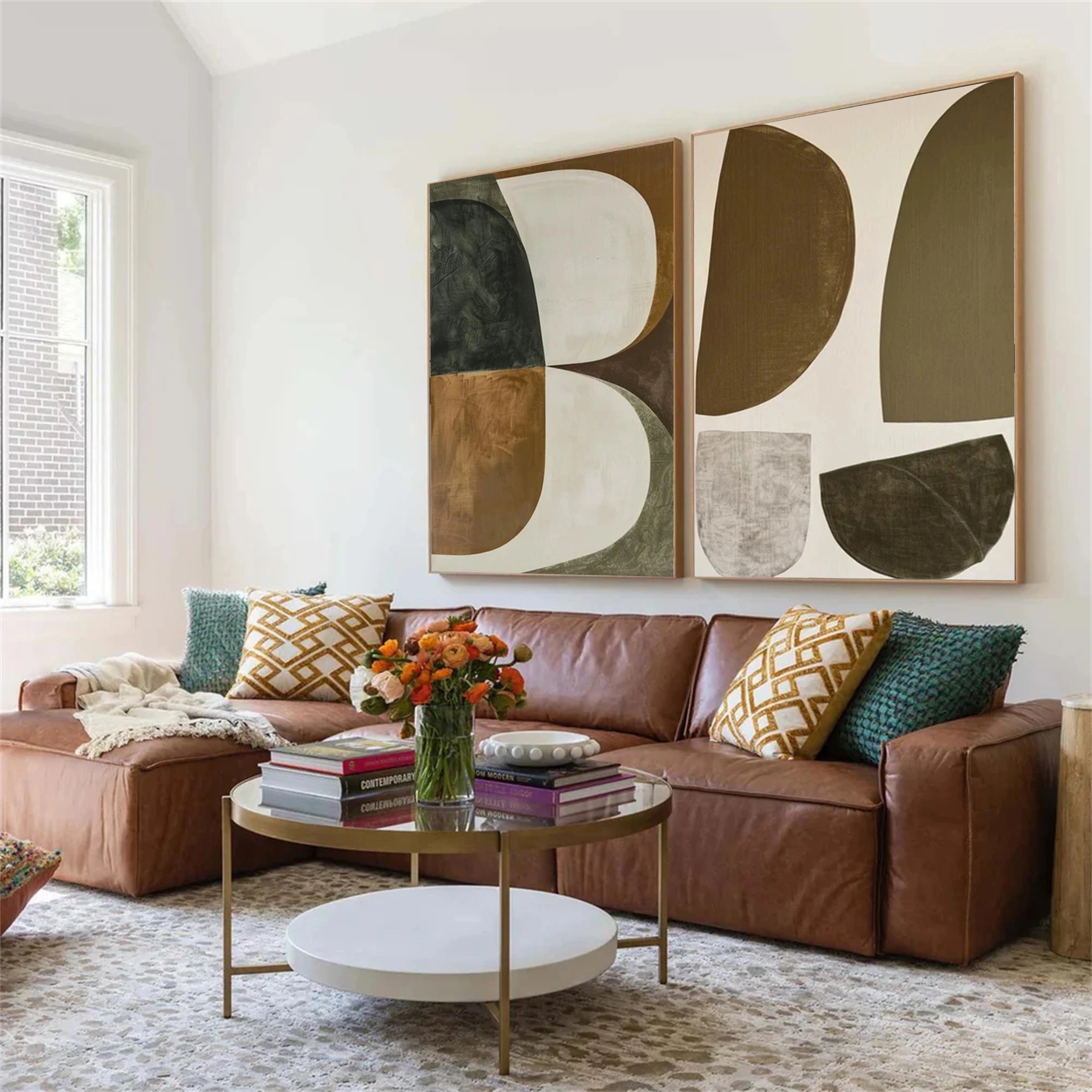 Wabi Sabi Abstract Wall Art Set of 2 #WA039