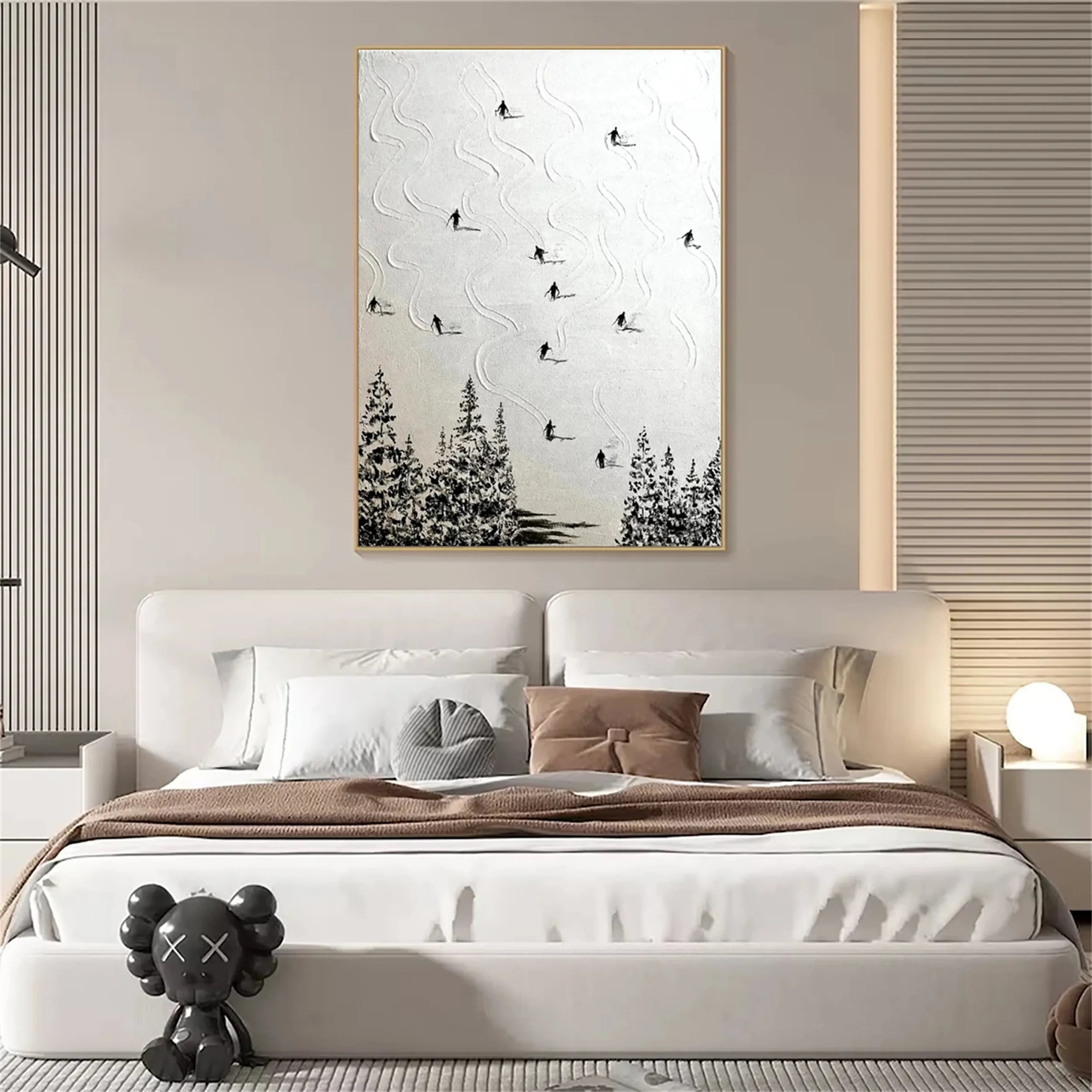 White Textured Minimalist Wall Art #WT153