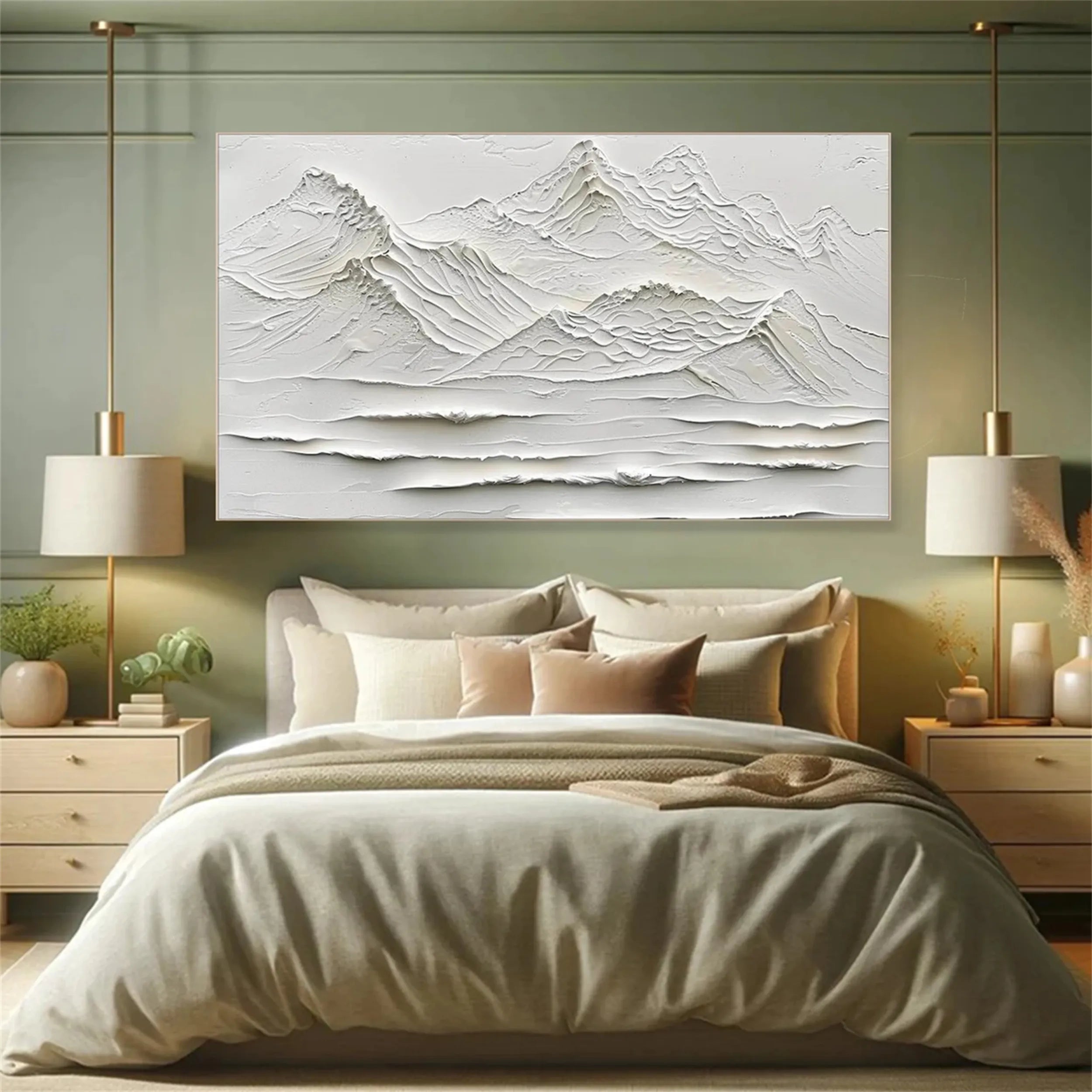 White Textured Minimalist Wall Art #WT125