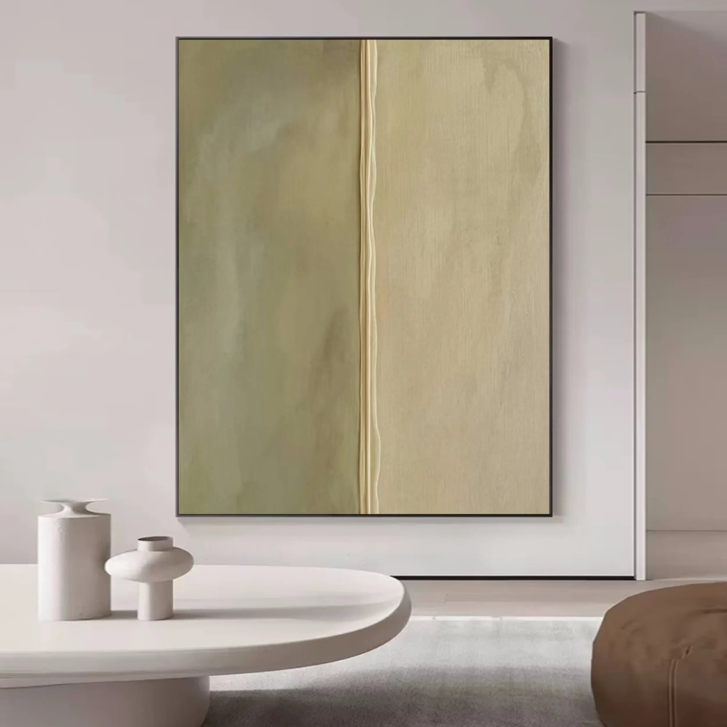 Green Textured Minimalist Wall Art #GT022