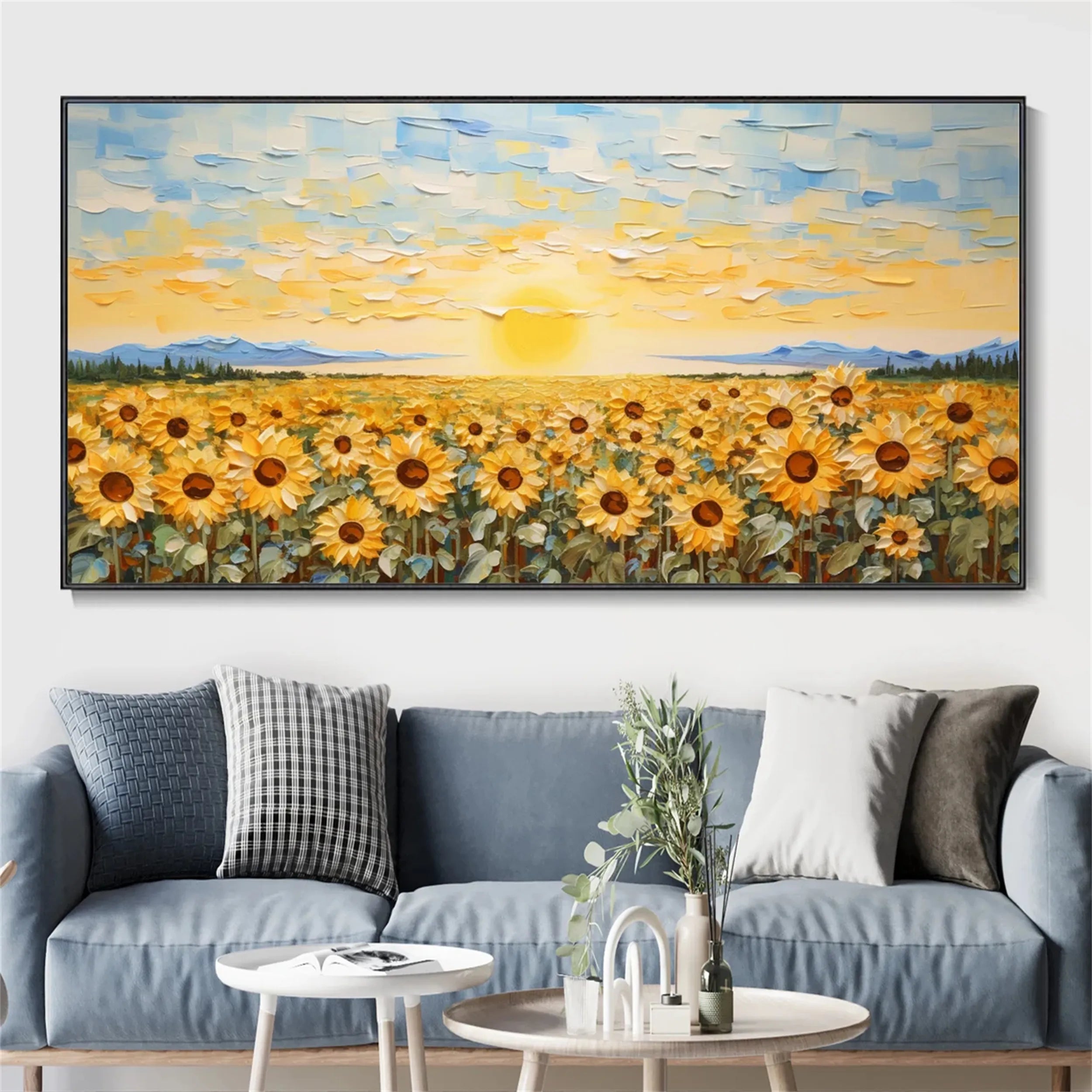 Colorful Tree And Flower Painting #TF061