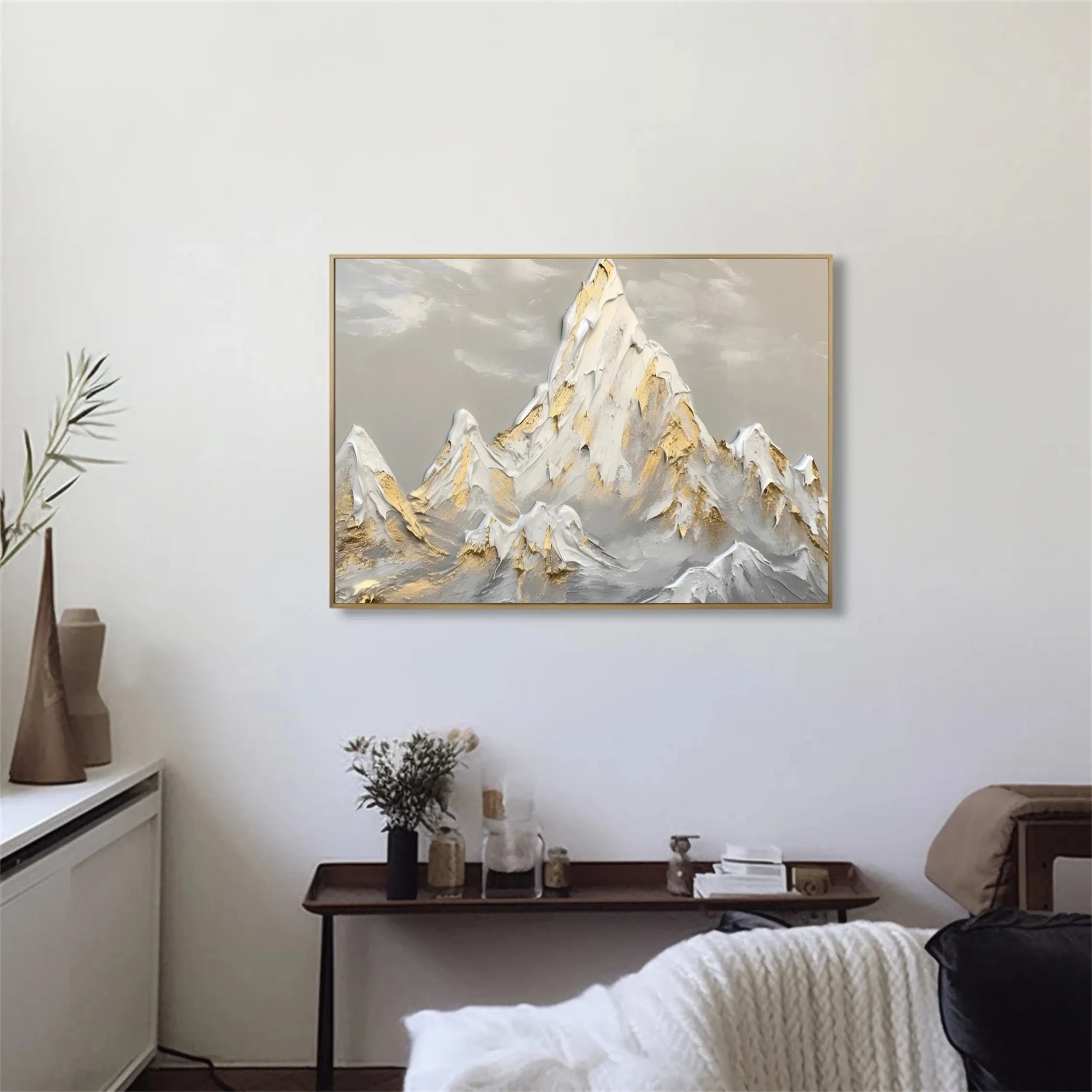 White Textured Minimalist Wall Art #WT143