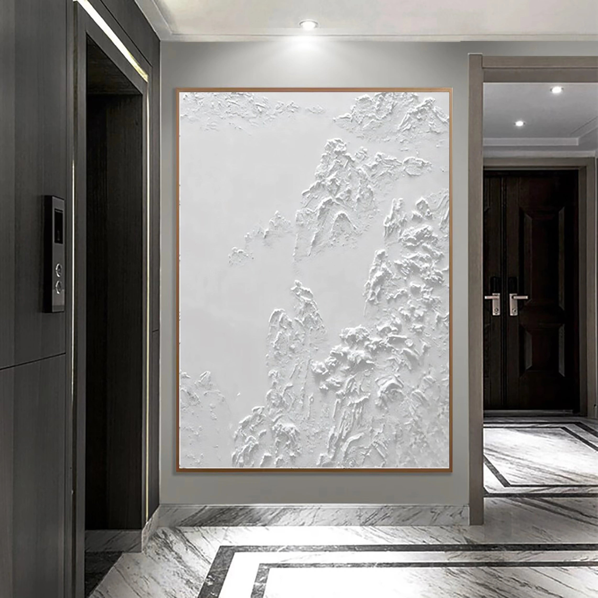 White Textured Minimalist Wall Art #WT065