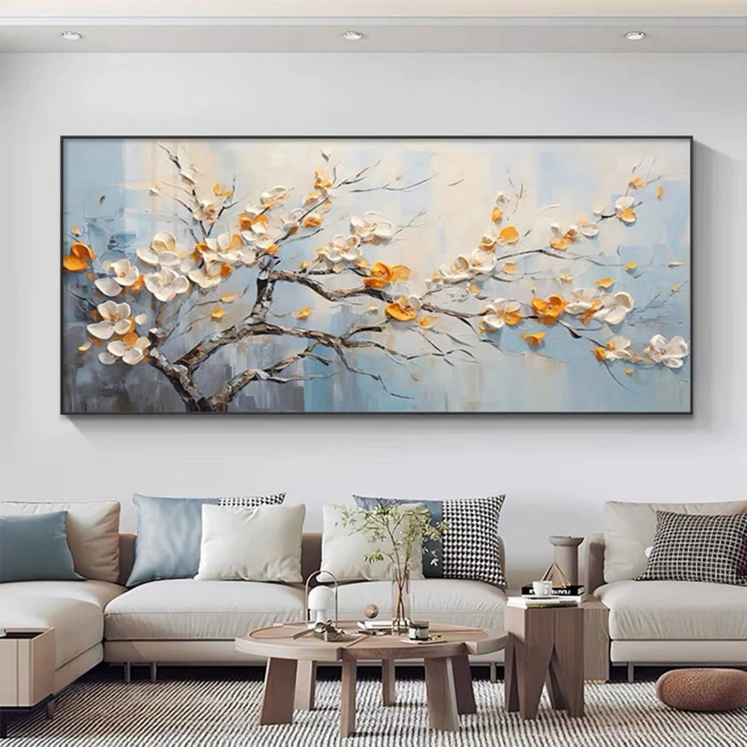 Colorful Tree And Flower Painting #TF083