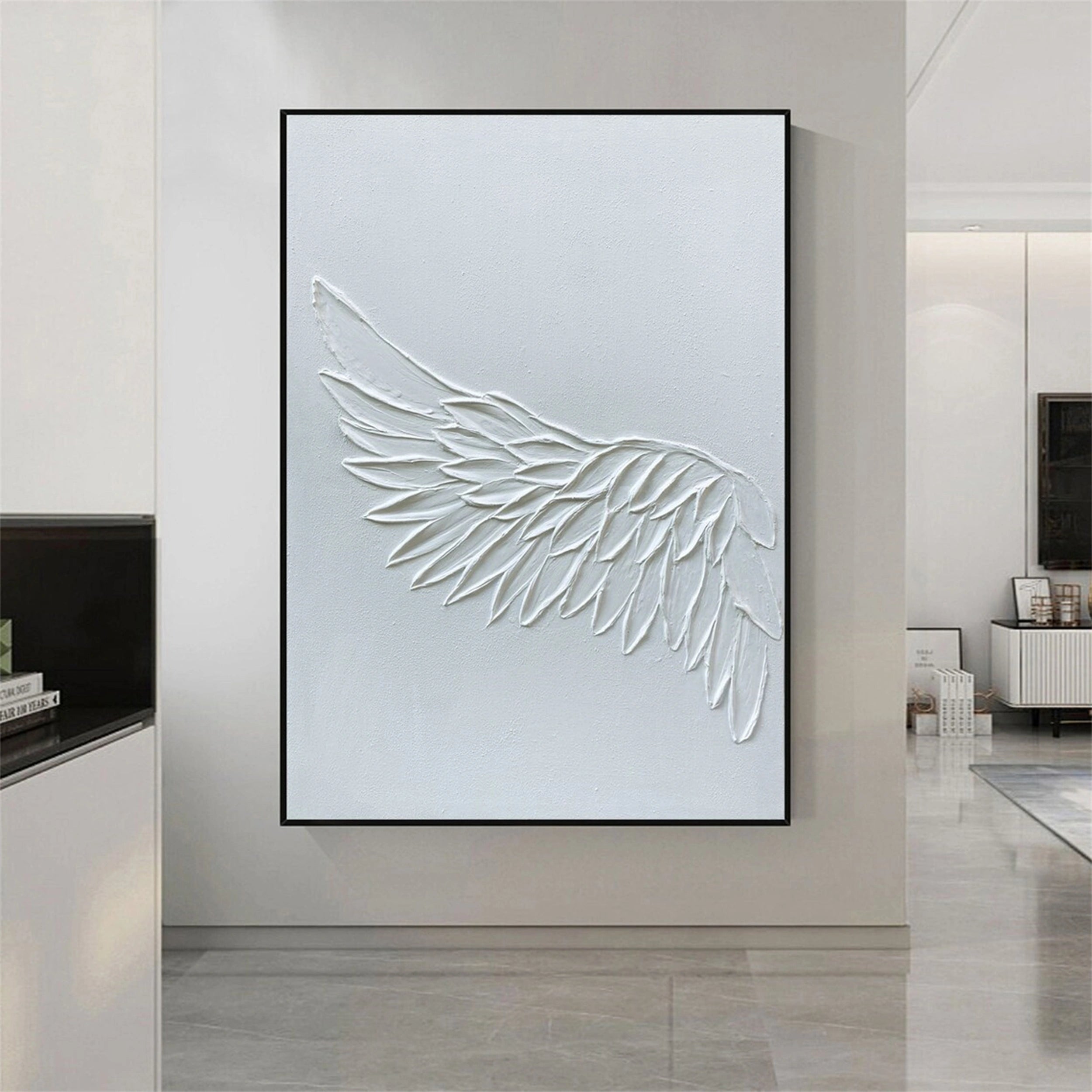 White Textured Minimalist Wall Art #WT063