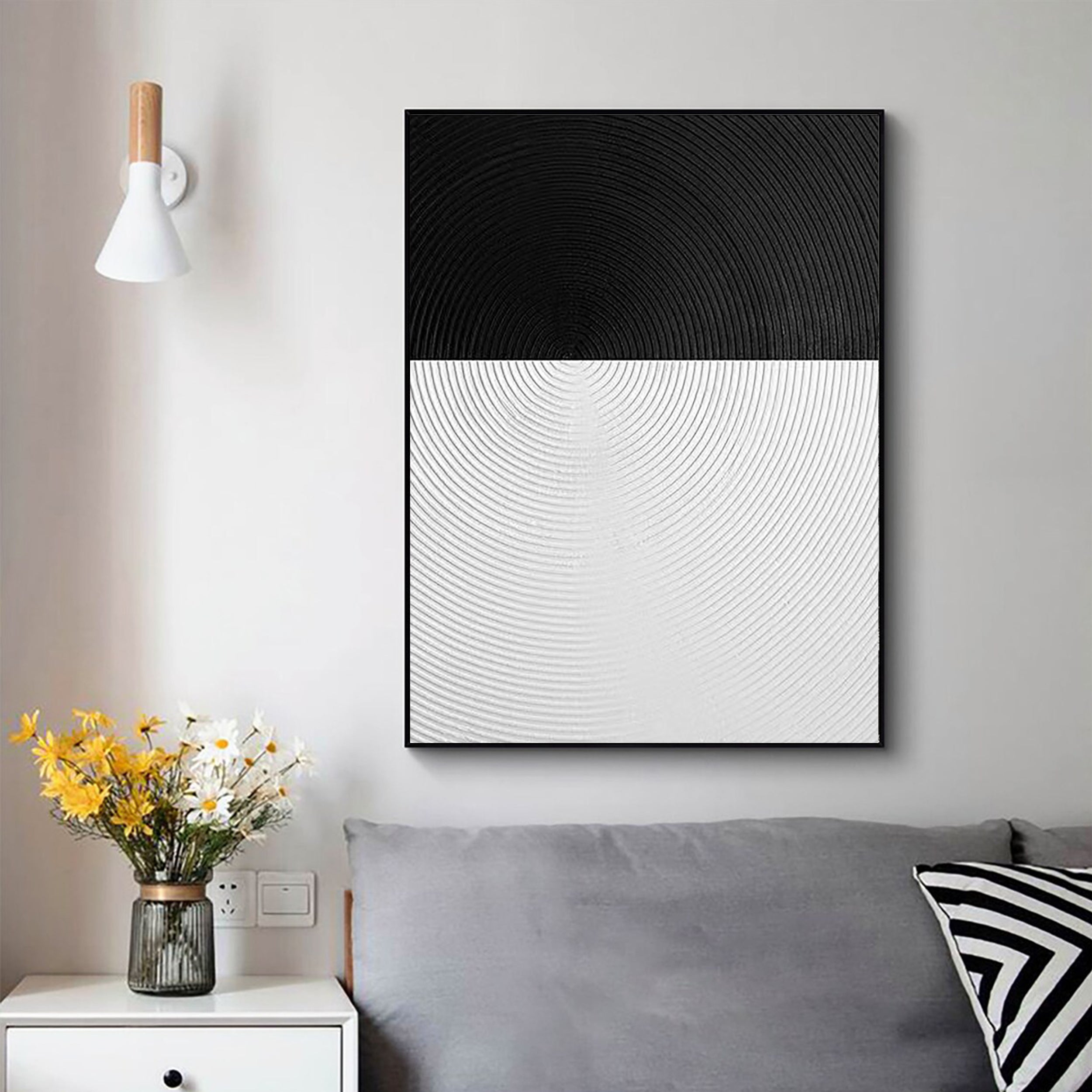 White Textured Minimalist Wall Art #WT087