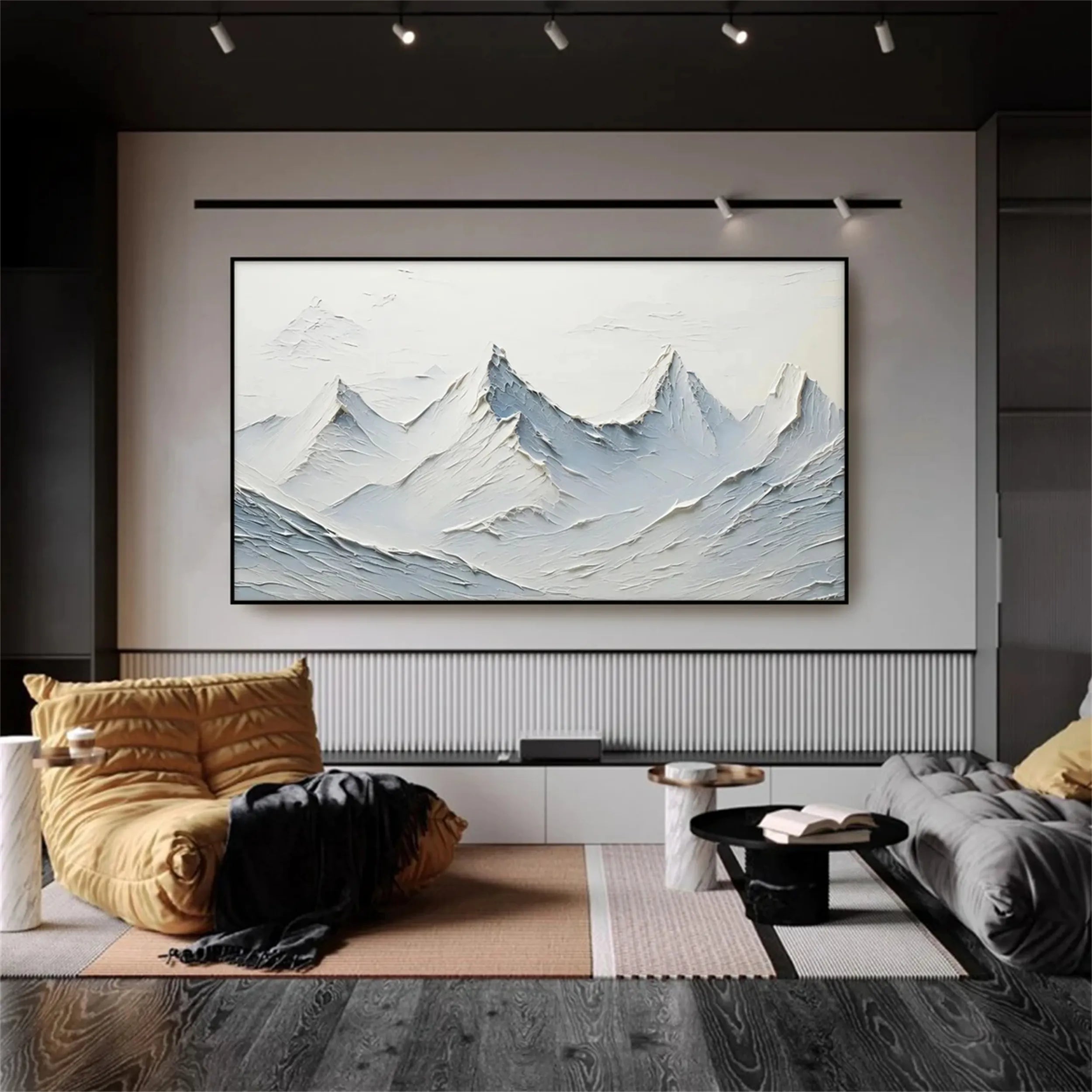 White Textured Minimalist Wall Art #WT123