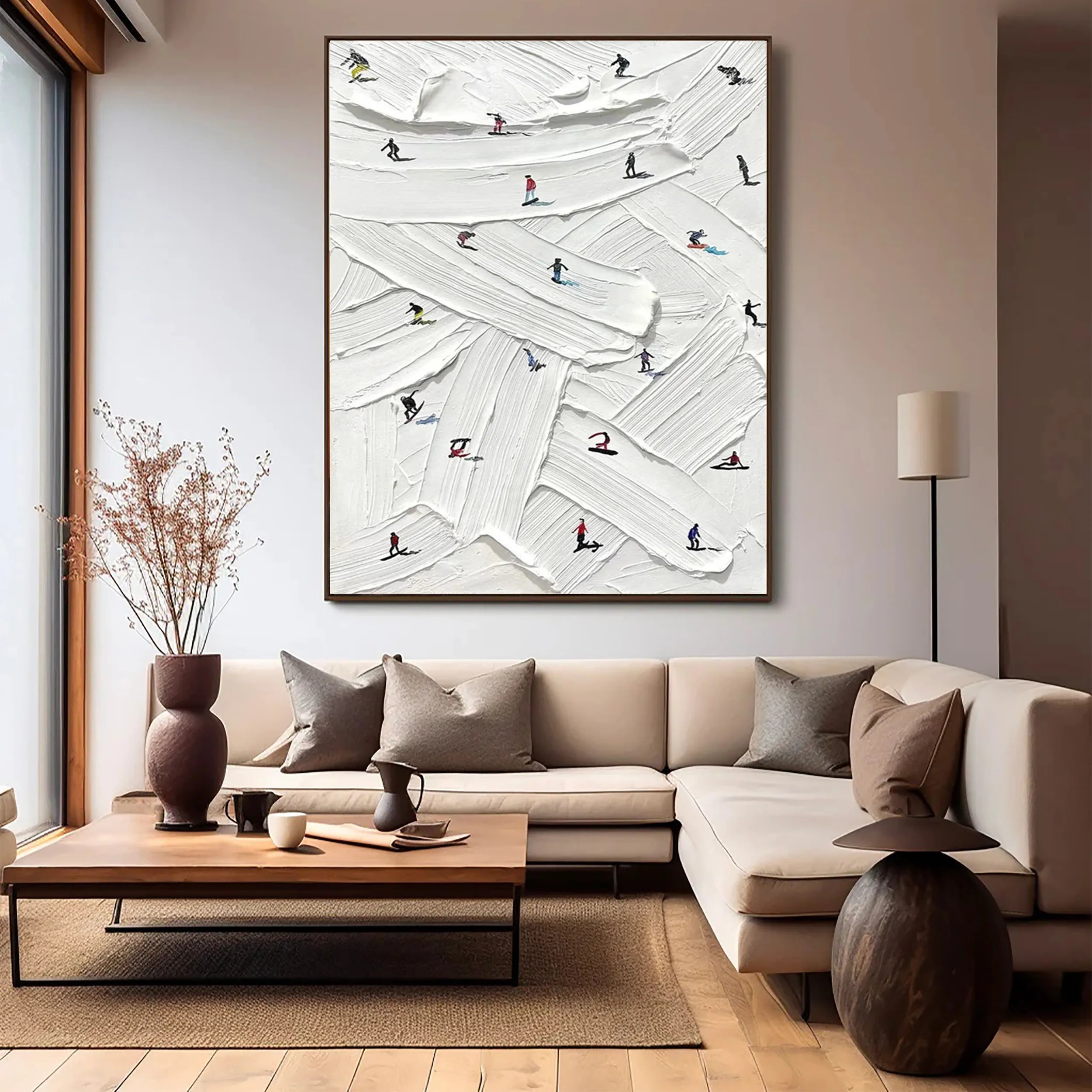 White Textured Minimalist Wall Art #WT152