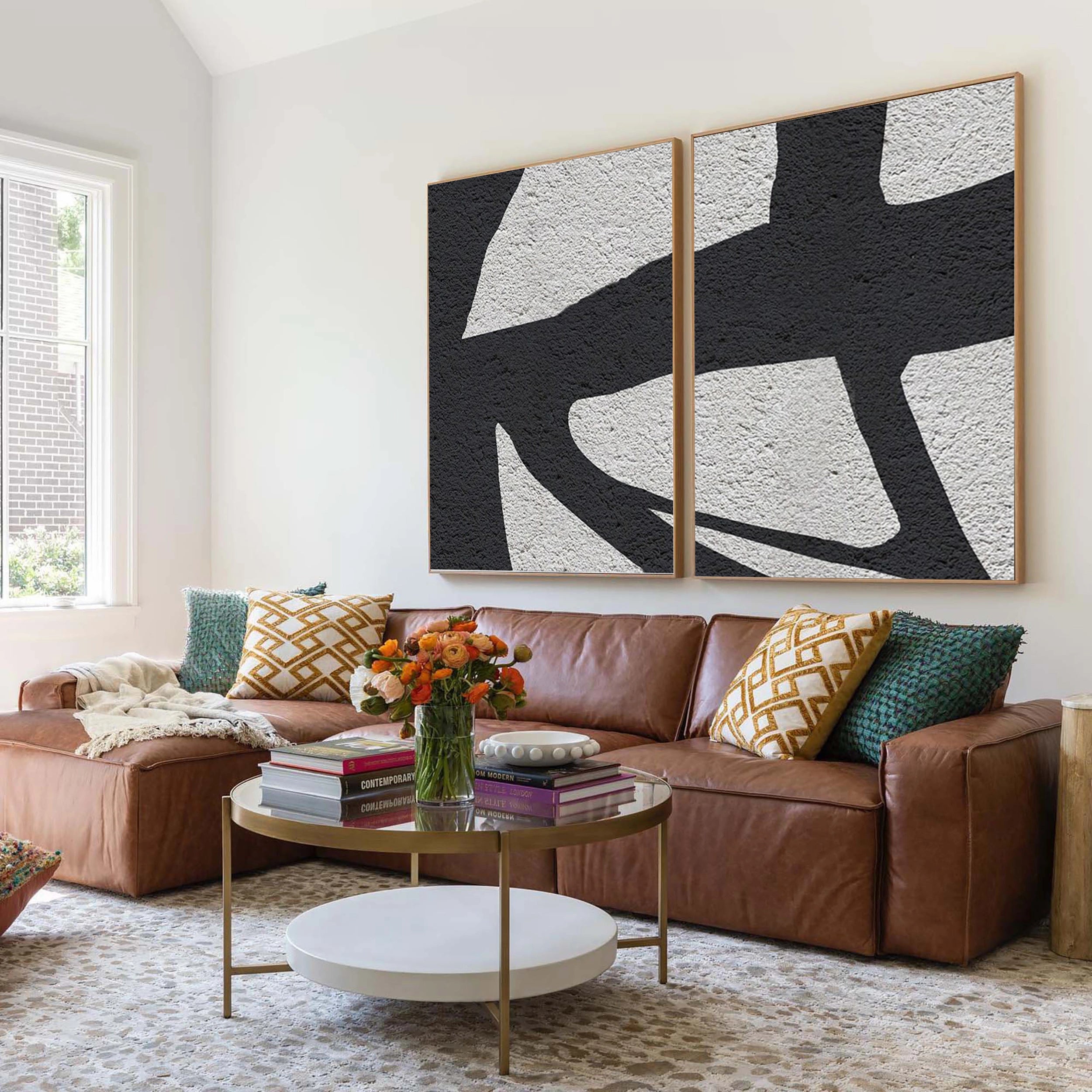 Wabi Sabi Abstract Wall Art Set of 2 #WA112