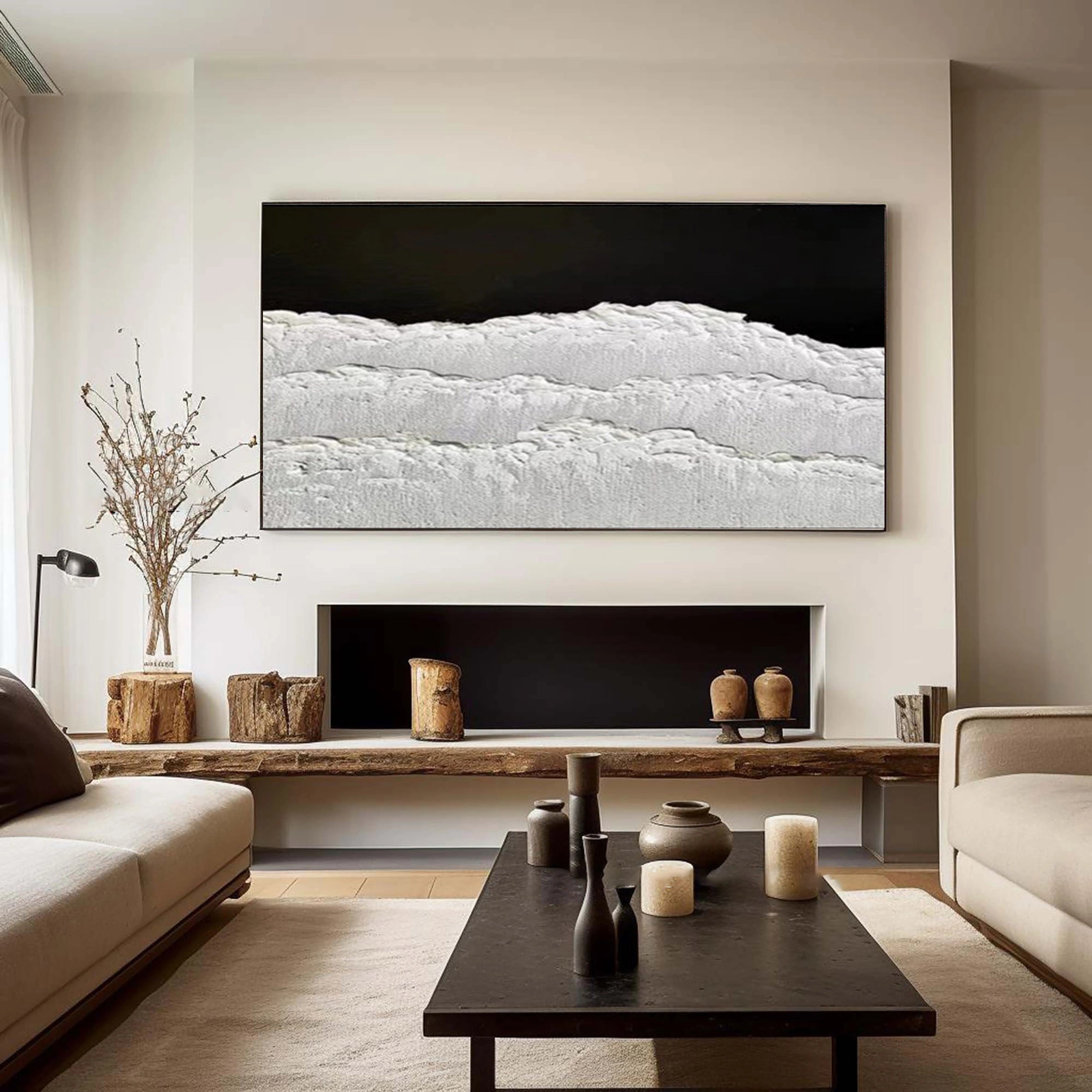 White Textured Minimalist Wall Art #WT073