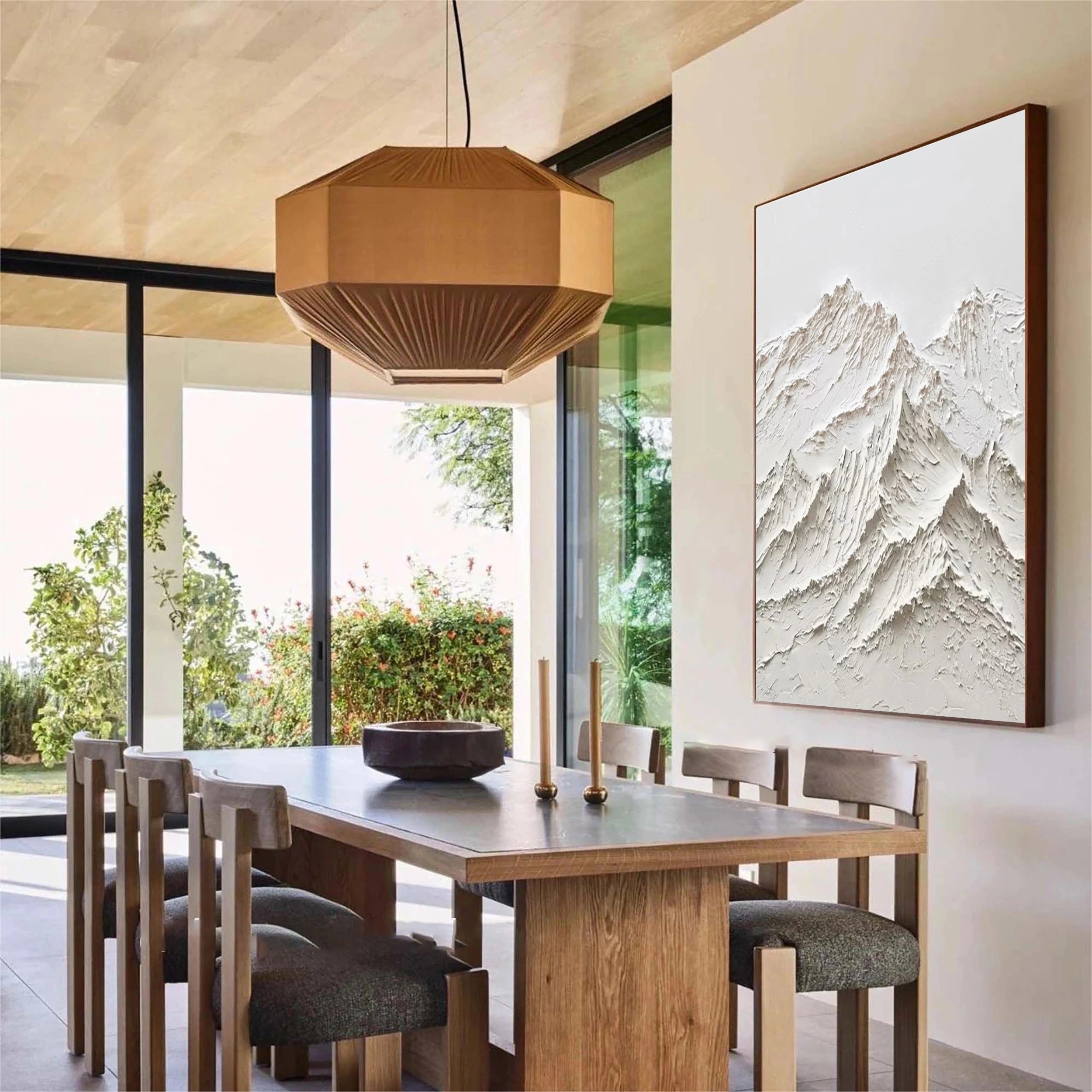 White Textured Minimalist Wall Art #WT036