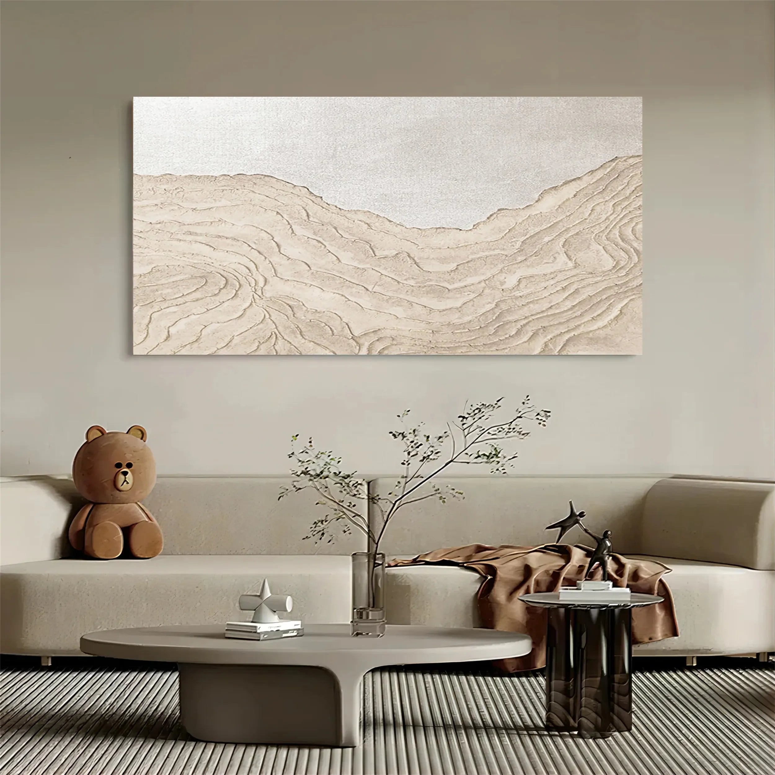 White Textured Minimalist Wall Art #WT096
