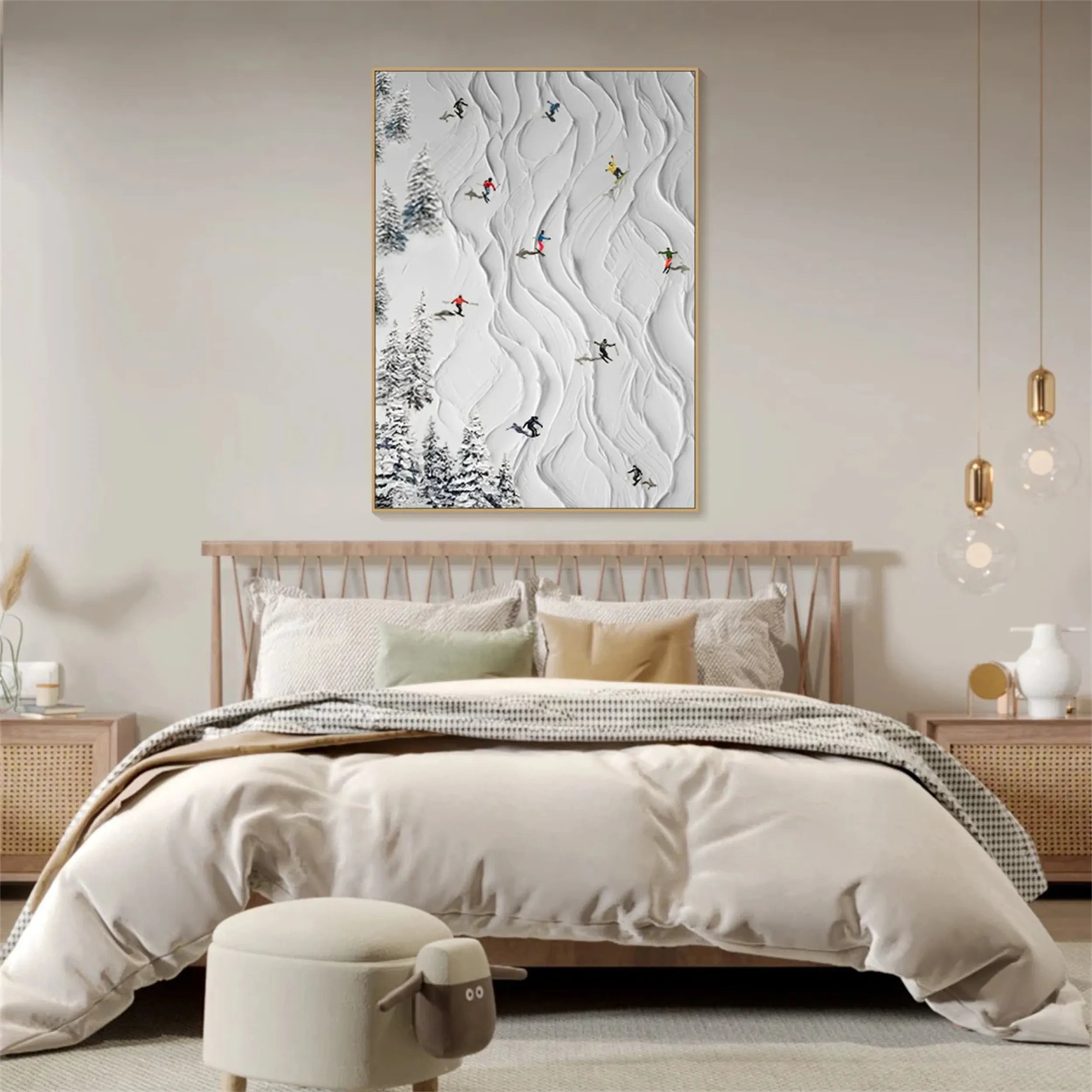 White Textured Minimalist Wall Art #WT149