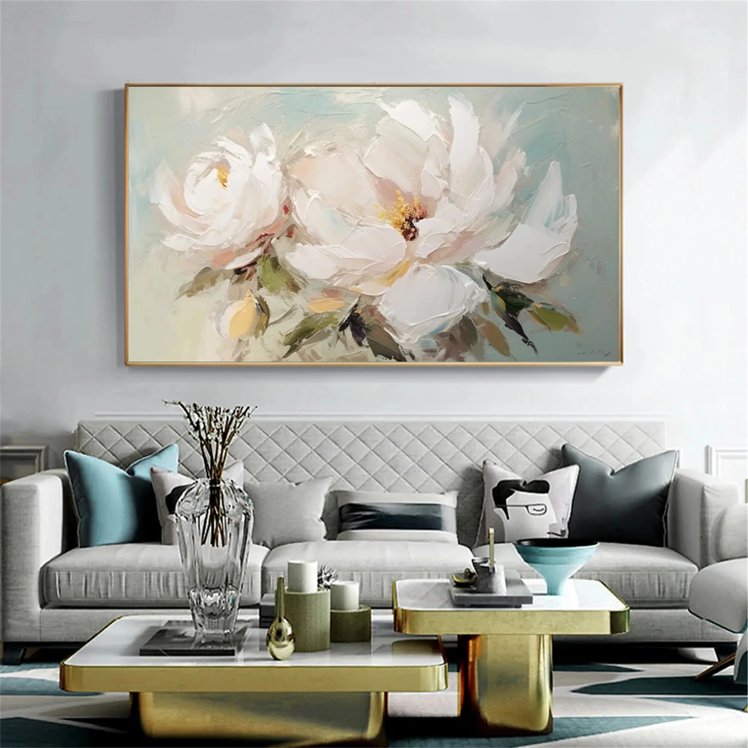 Colorful Tree And Flower Painting #TF018