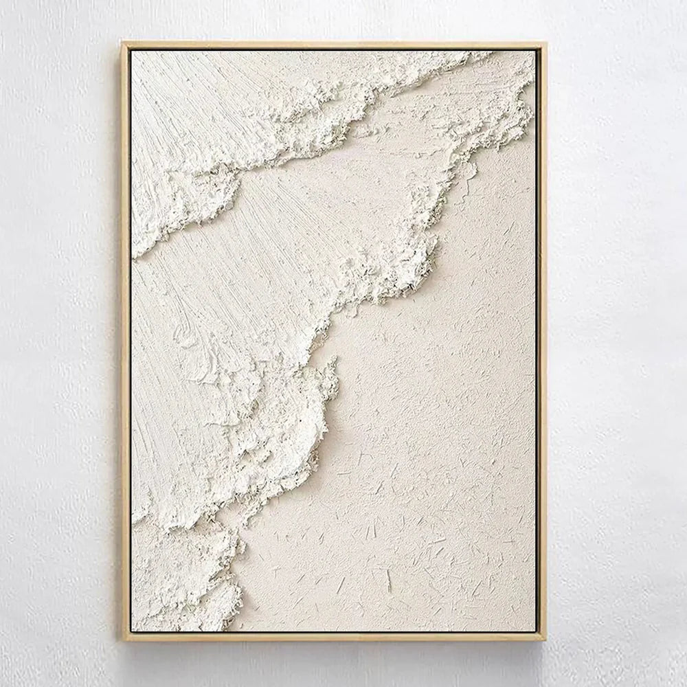 White Textured Minimalist Wall Art #WT013