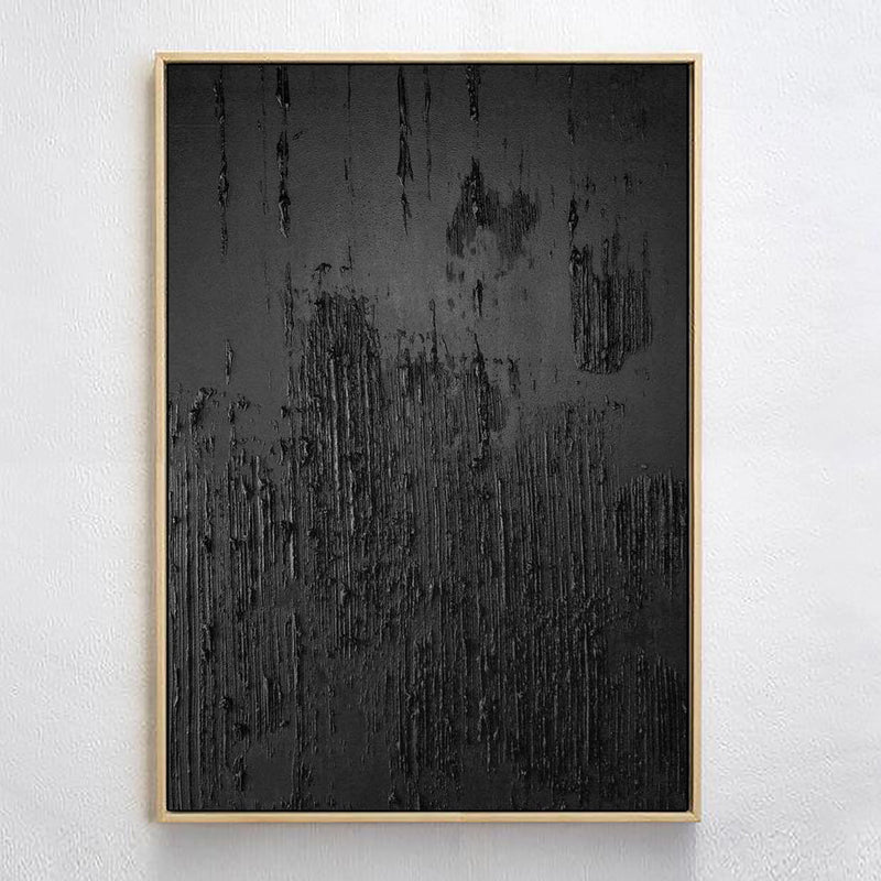 Black Textured Minimalist Wall Art #BT014