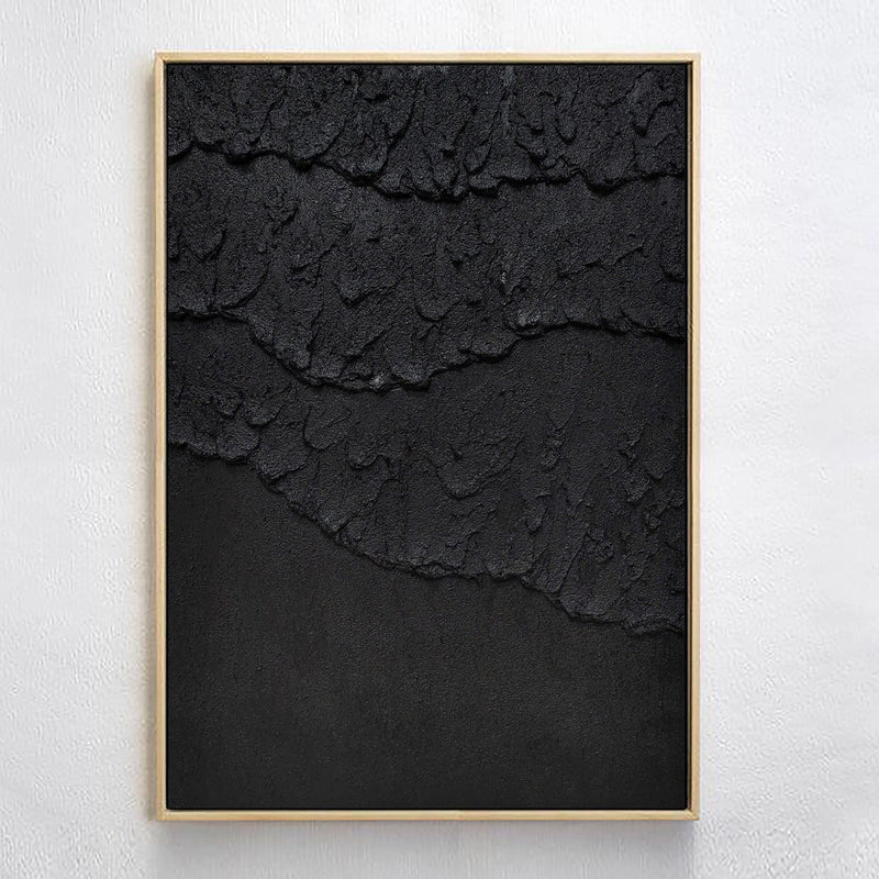 Black Textured Minimalist Wall Art #BT019