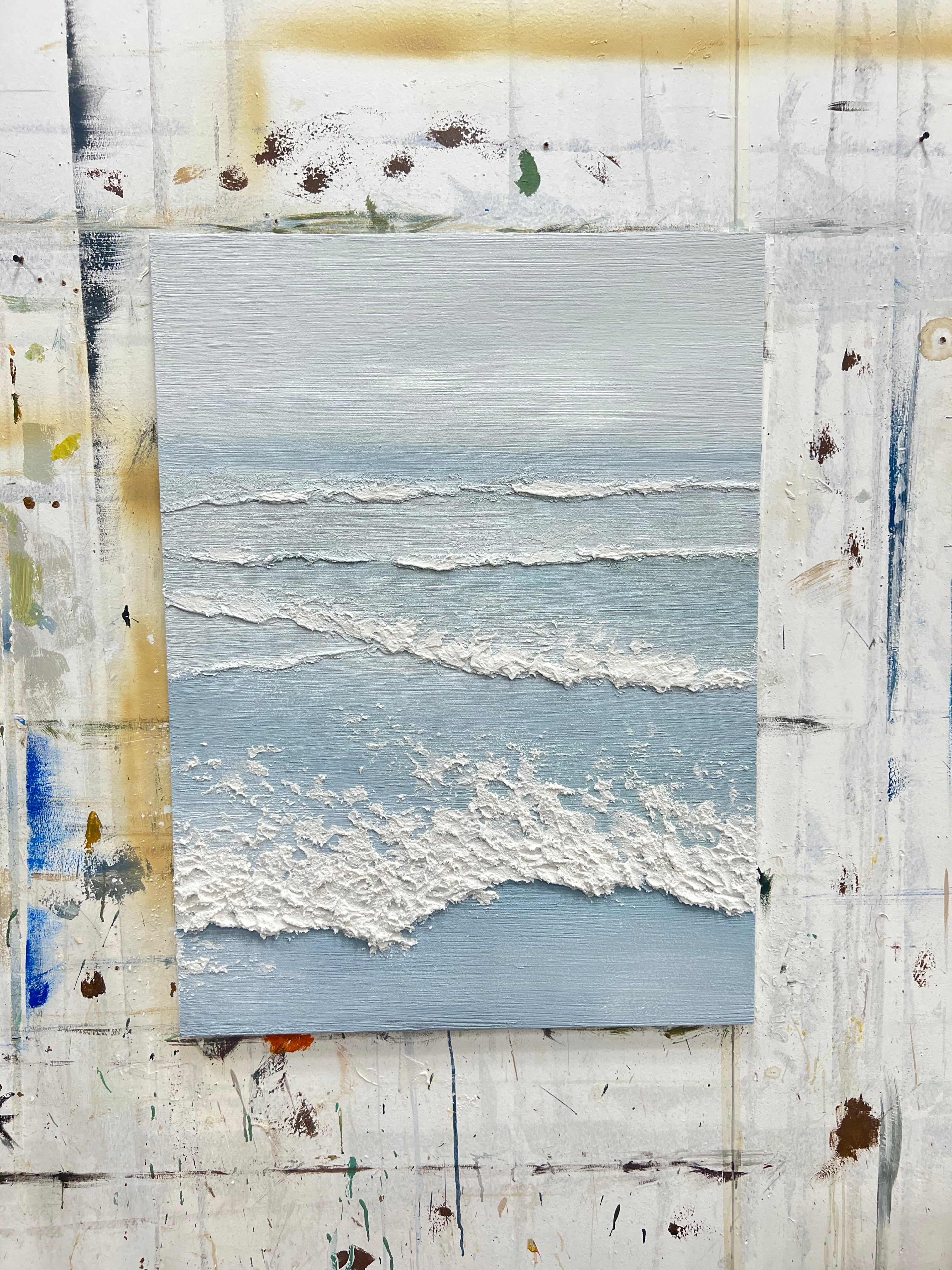 Blue Textured Minimalist Wall Art #BL004