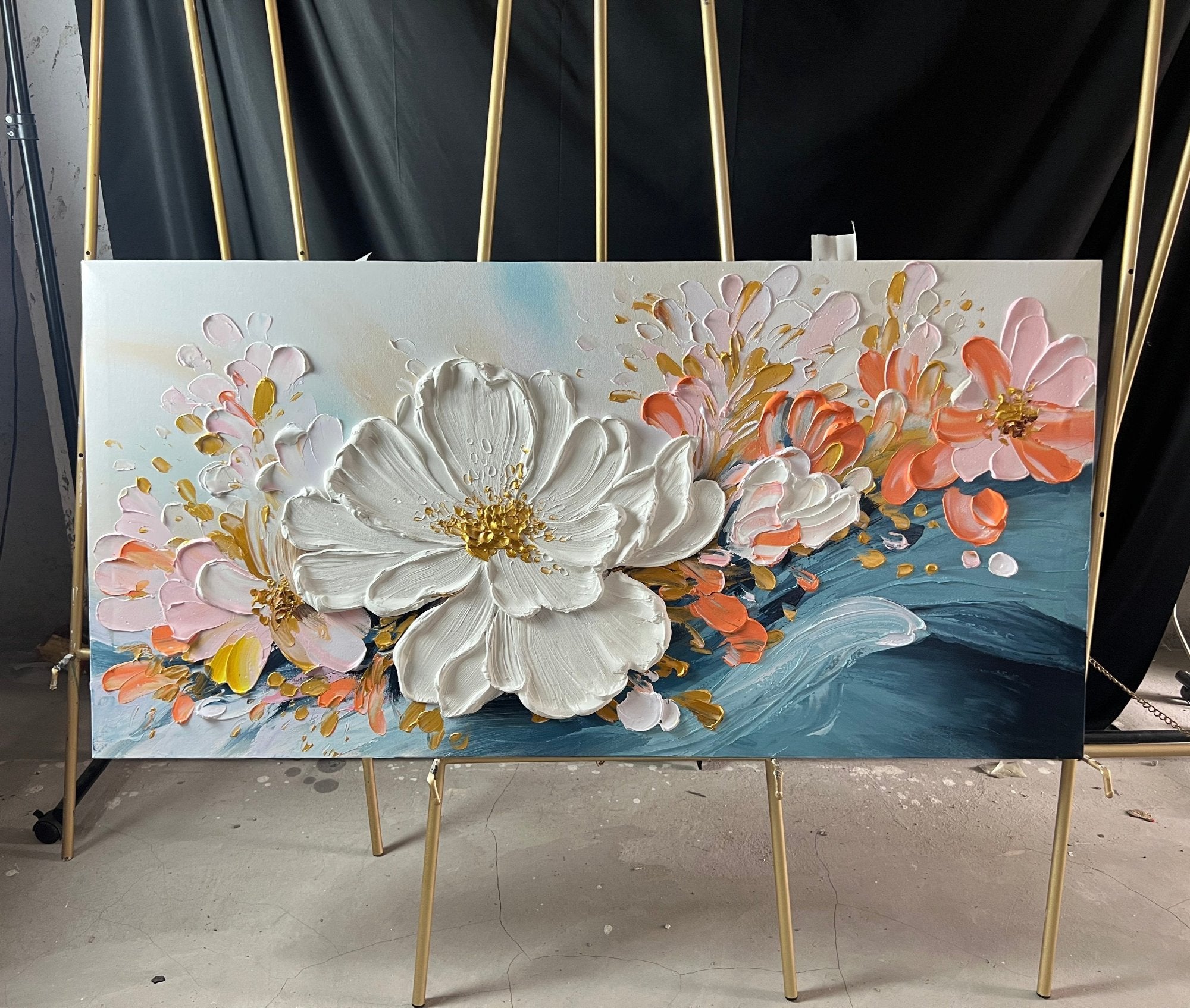 Colorful Tree And Flower Painting #TF032