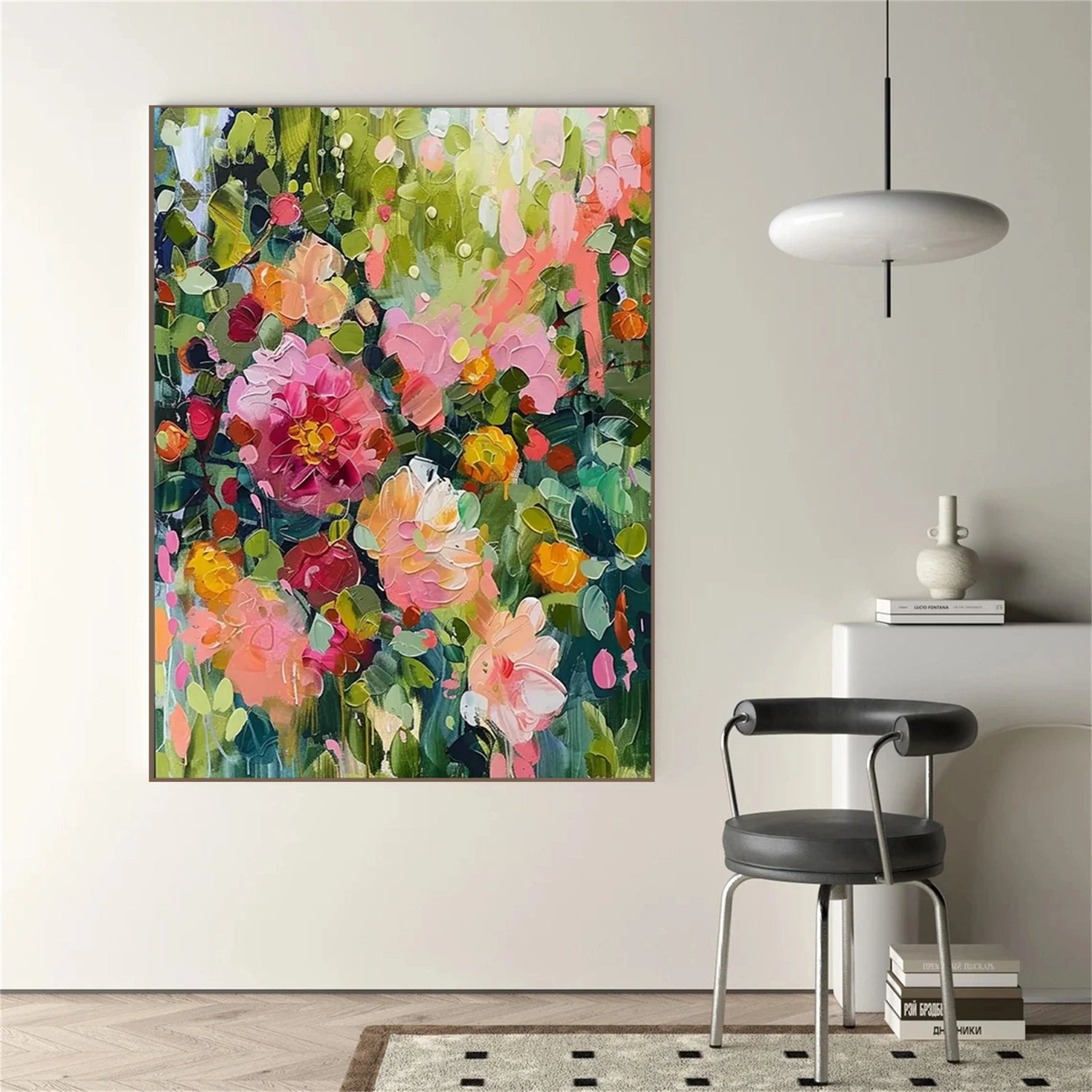 Colorful Tree And Flower Painting #TF096