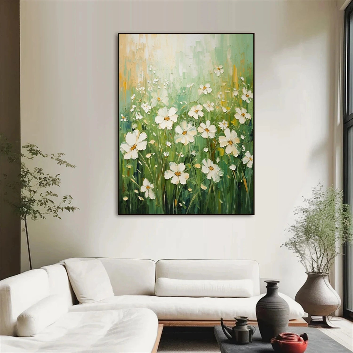Colorful Tree And Flower Painting #TF090