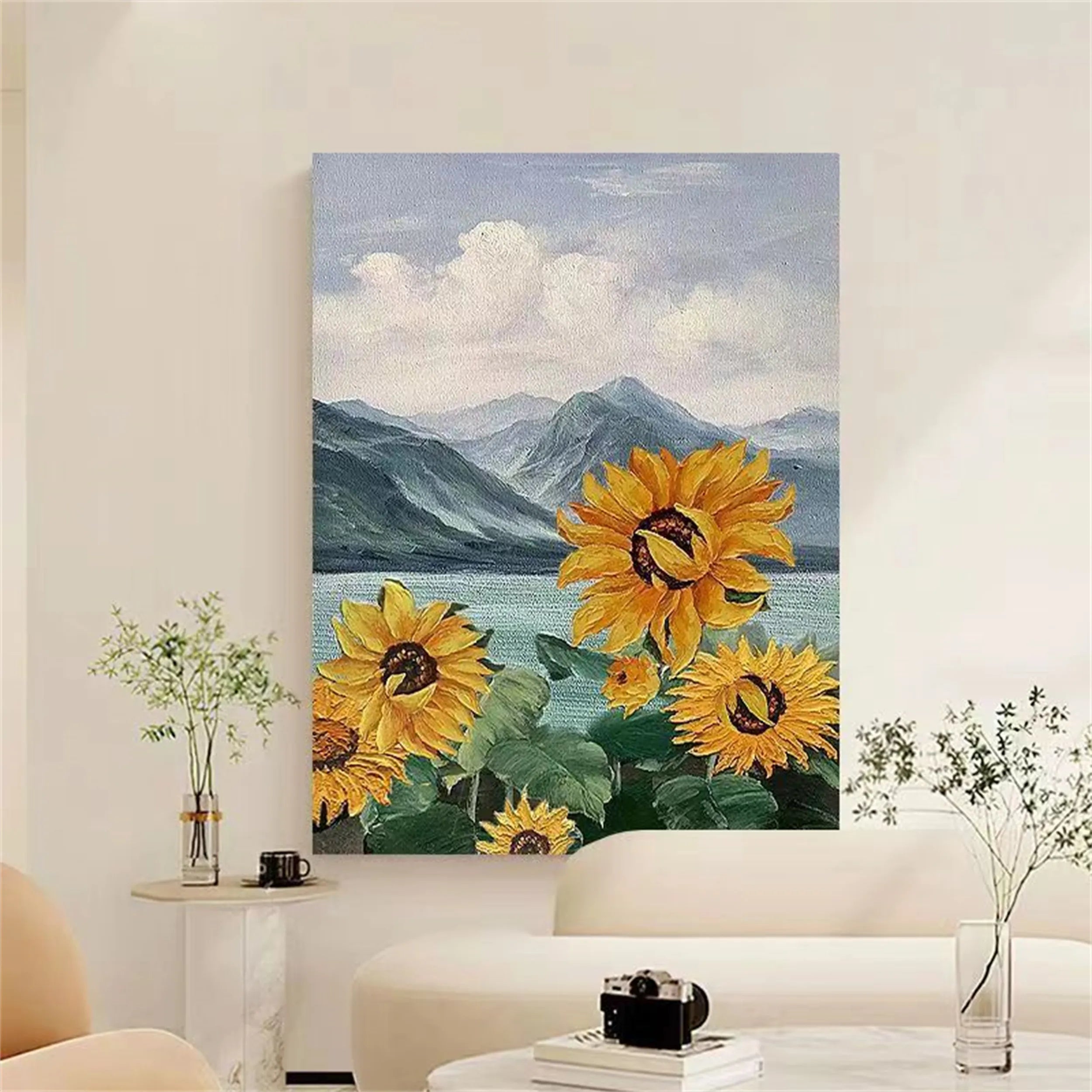 Colorful Tree And Flower Painting #TF068