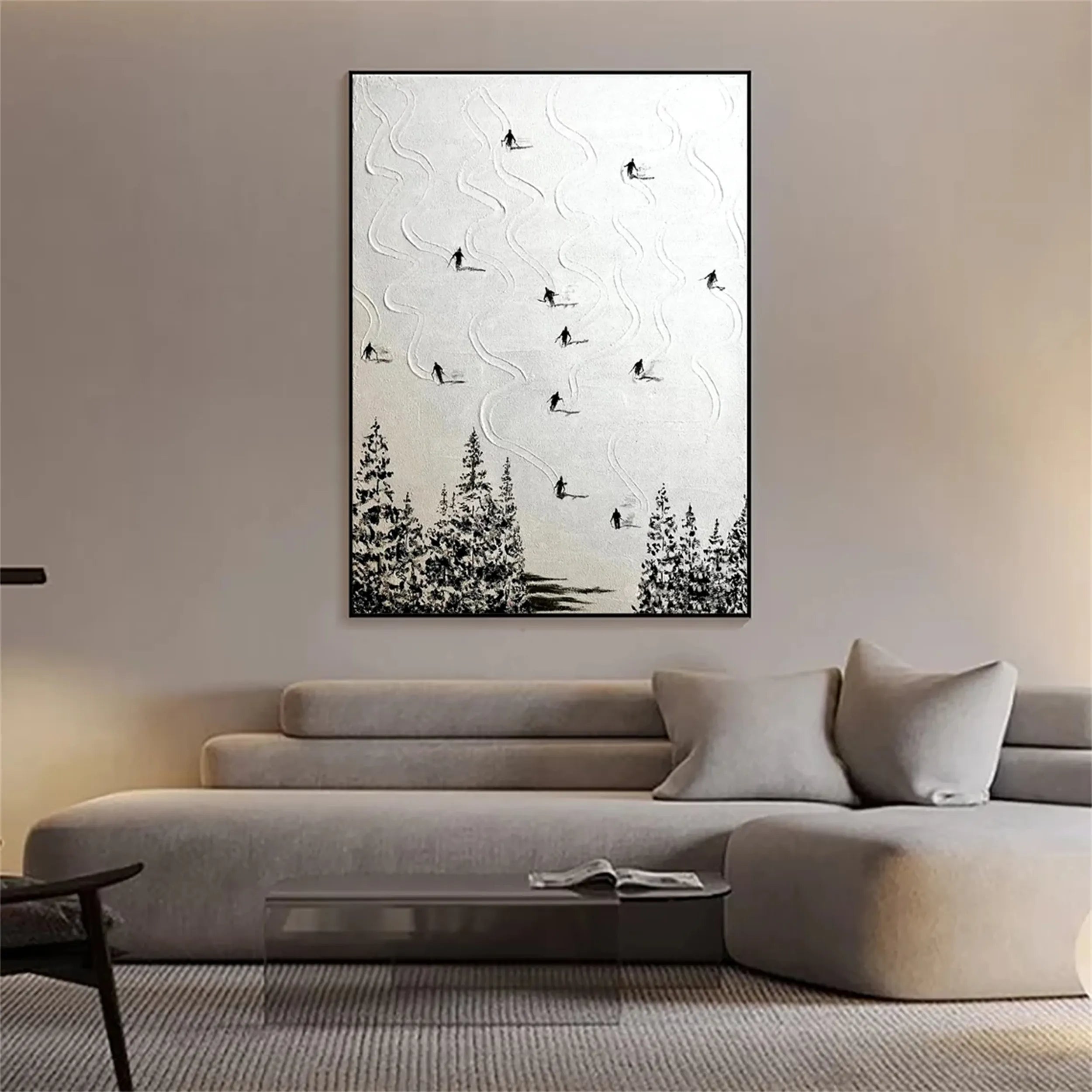 White Textured Minimalist Wall Art #WT153